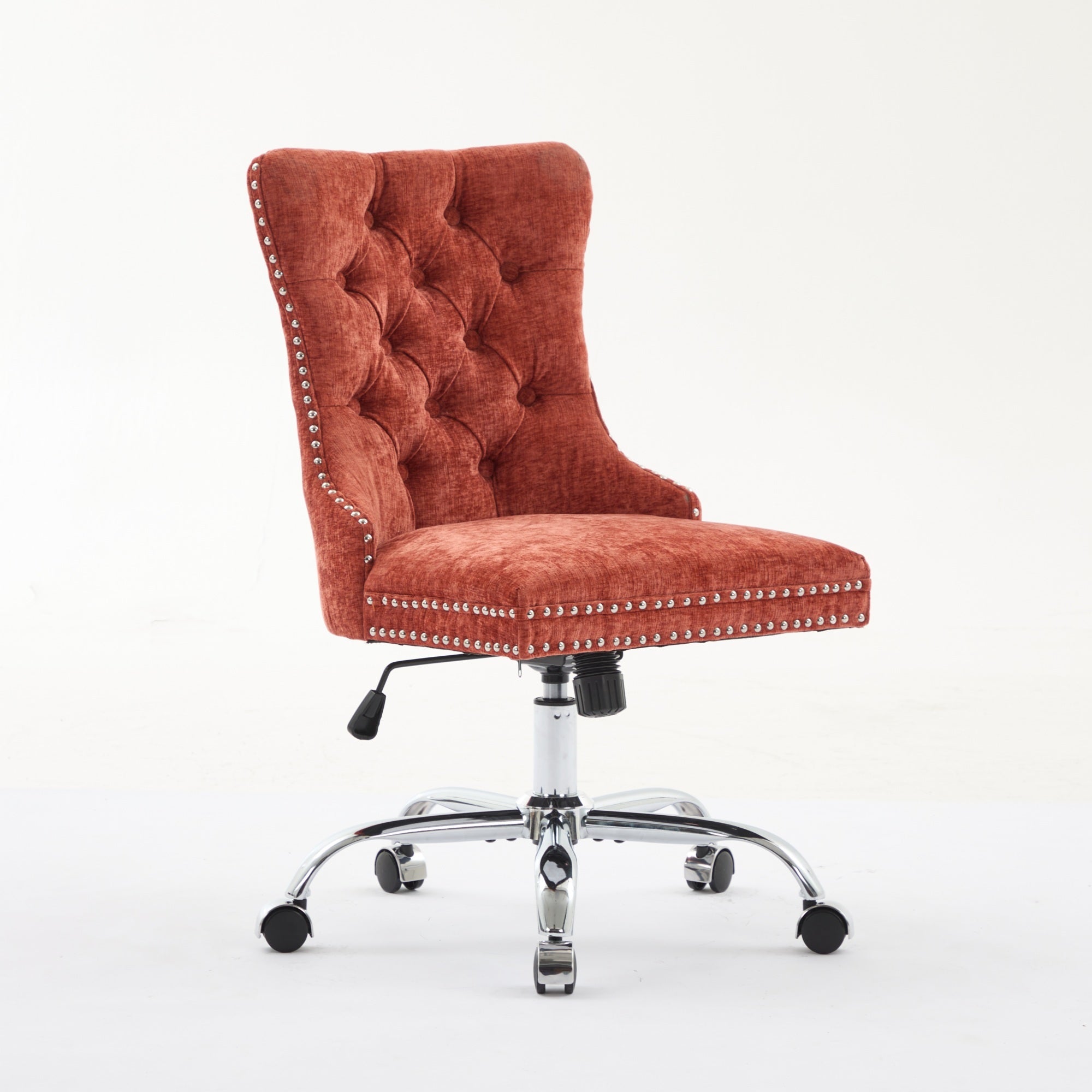 Modern Chenille Upholstered Tufted Button Home Office Chair