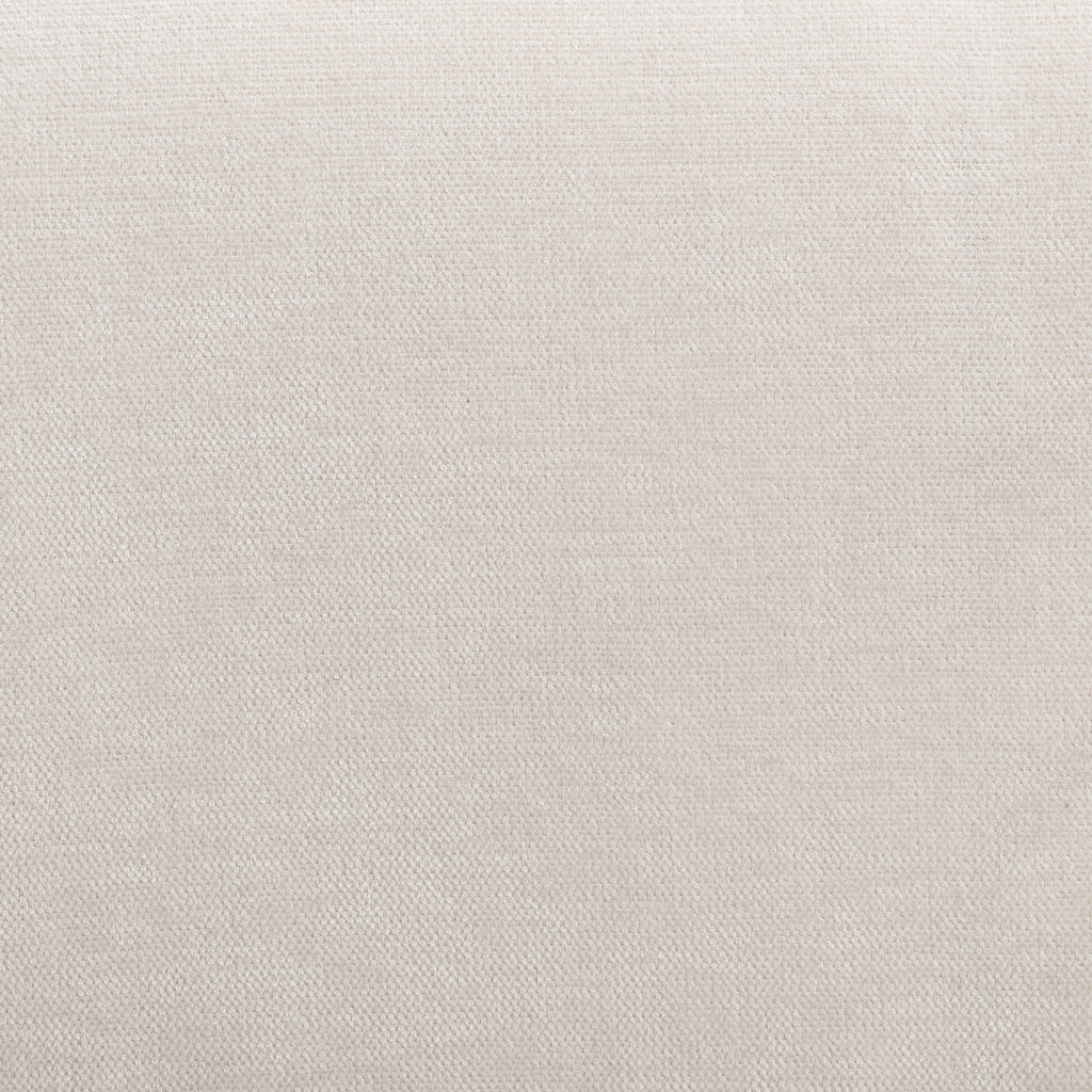 Elegant Beige Chenille Upholstered Bed with Checkerboard Design