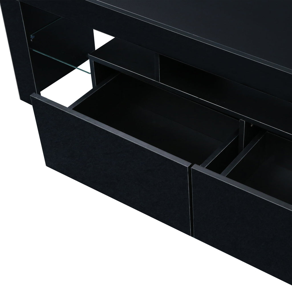 Modern Remote Control 20 Colors LED Lights TV Stand