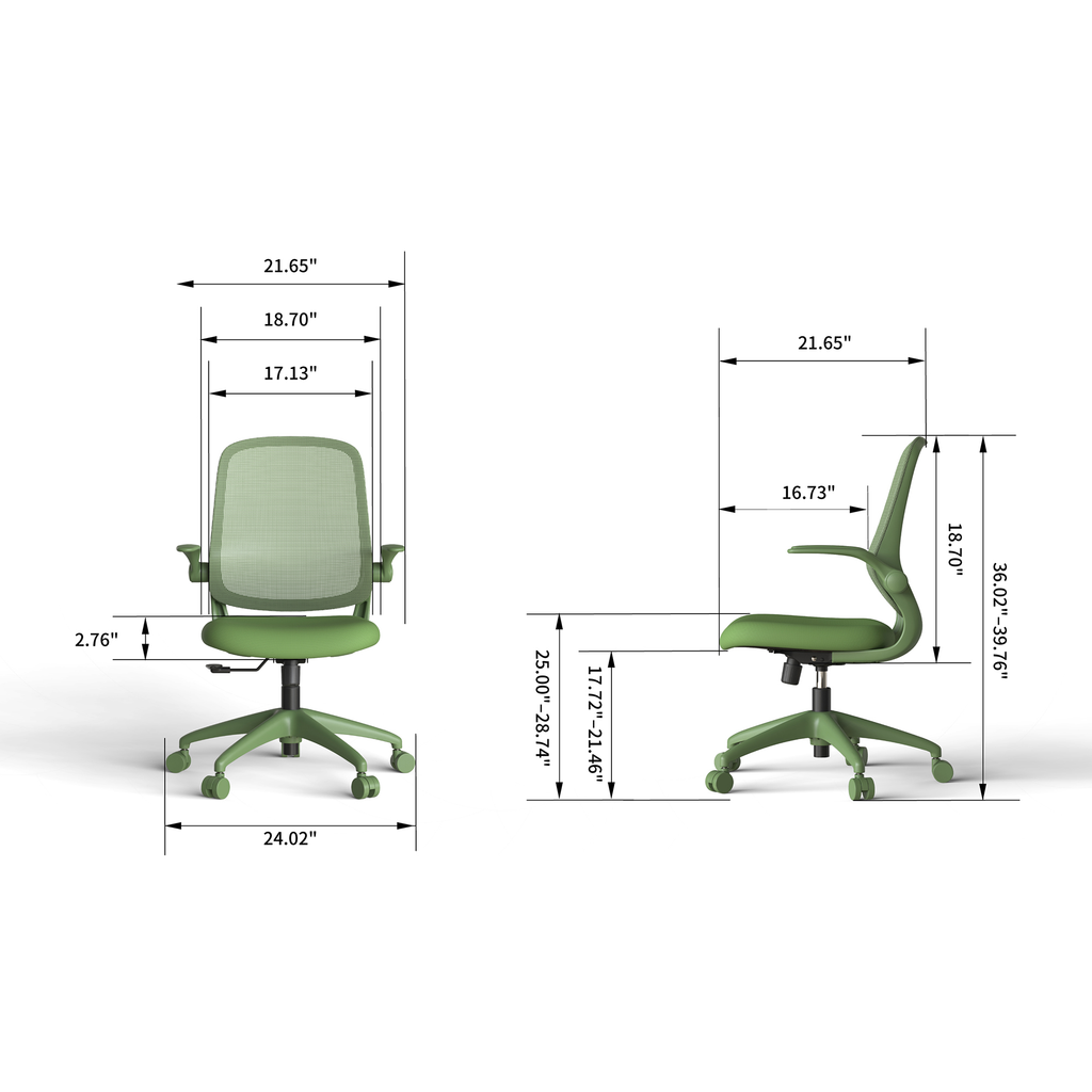 Colorful Ergonomic Office Chair with Flip-Up Armrests