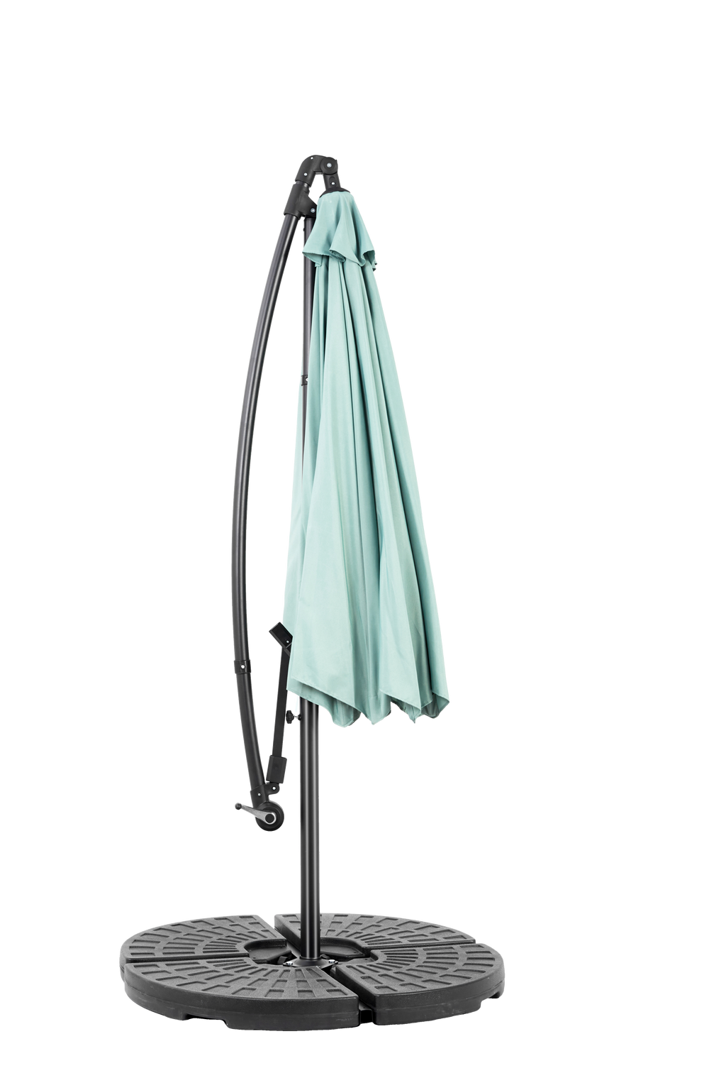 10ft Offset Patio Umbrella w/Tilt & Polyester Shade & 8 Ribs – No Base