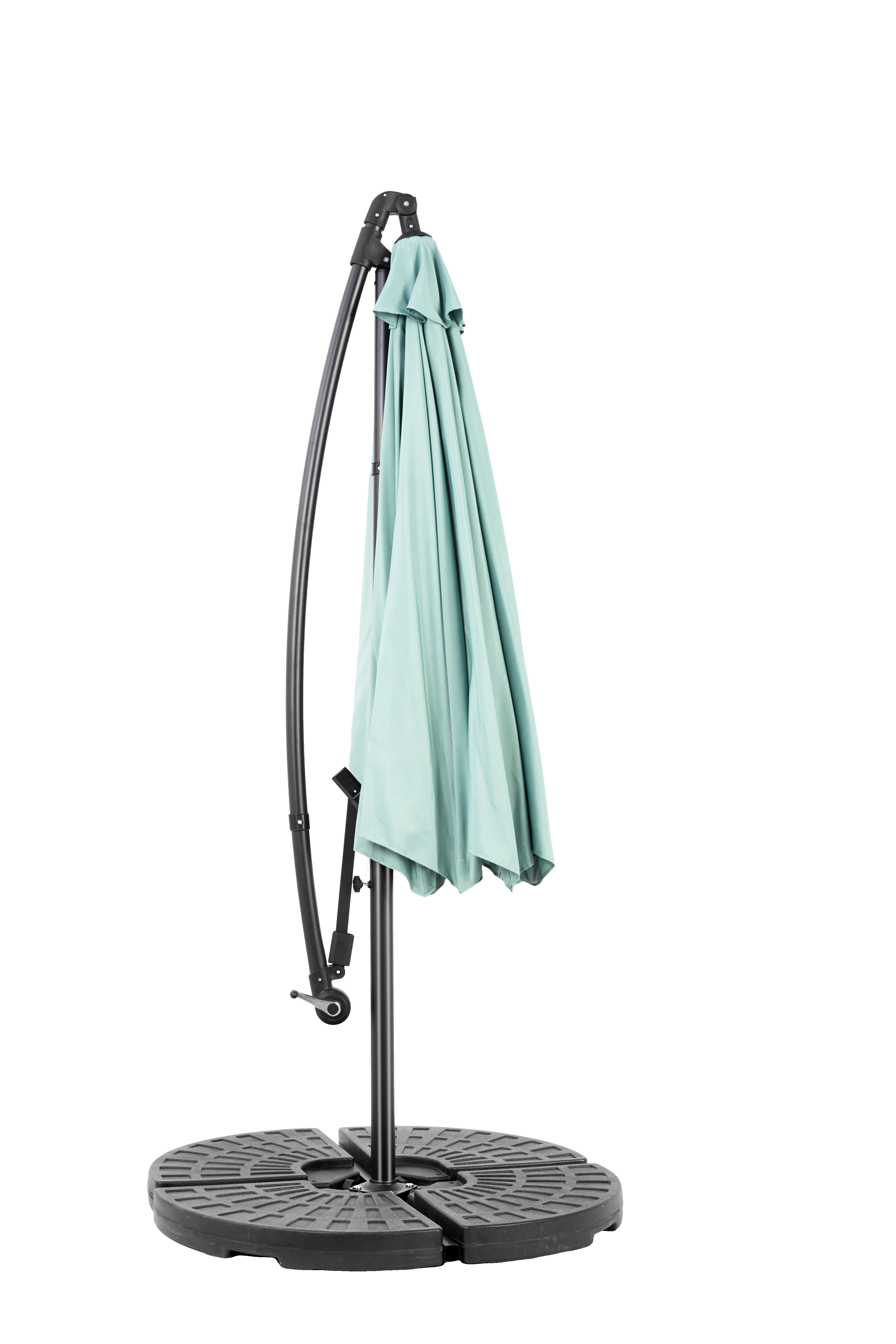 10ft Offset Patio Umbrella w/Tilt & Polyester Shade & 8 Ribs – No Base