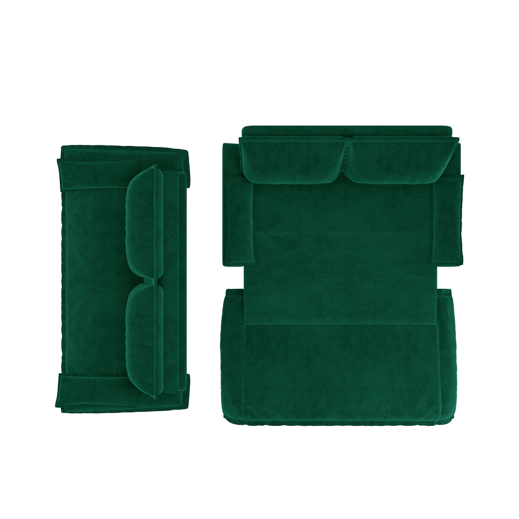 73.2" 3-in-1 Queen Convertible Sleeper Sofa Bed