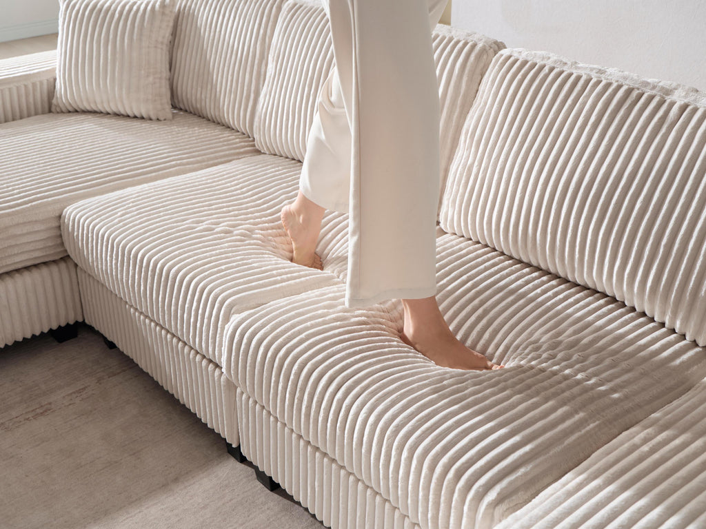 Convertible Sleeper Sectional Sofa with Storage