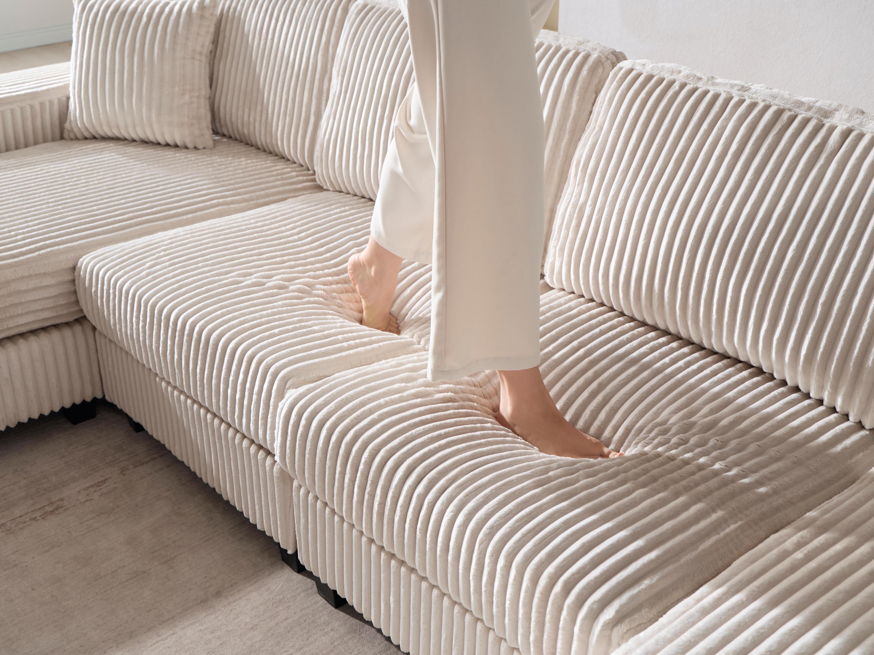 Convertible Sleeper Sectional Sofa with Storage