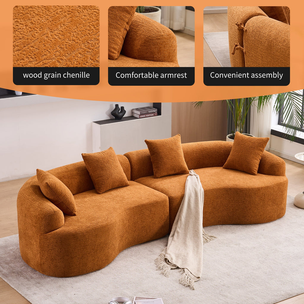 30D High-Density Sponge Sectional Couch for Living Room