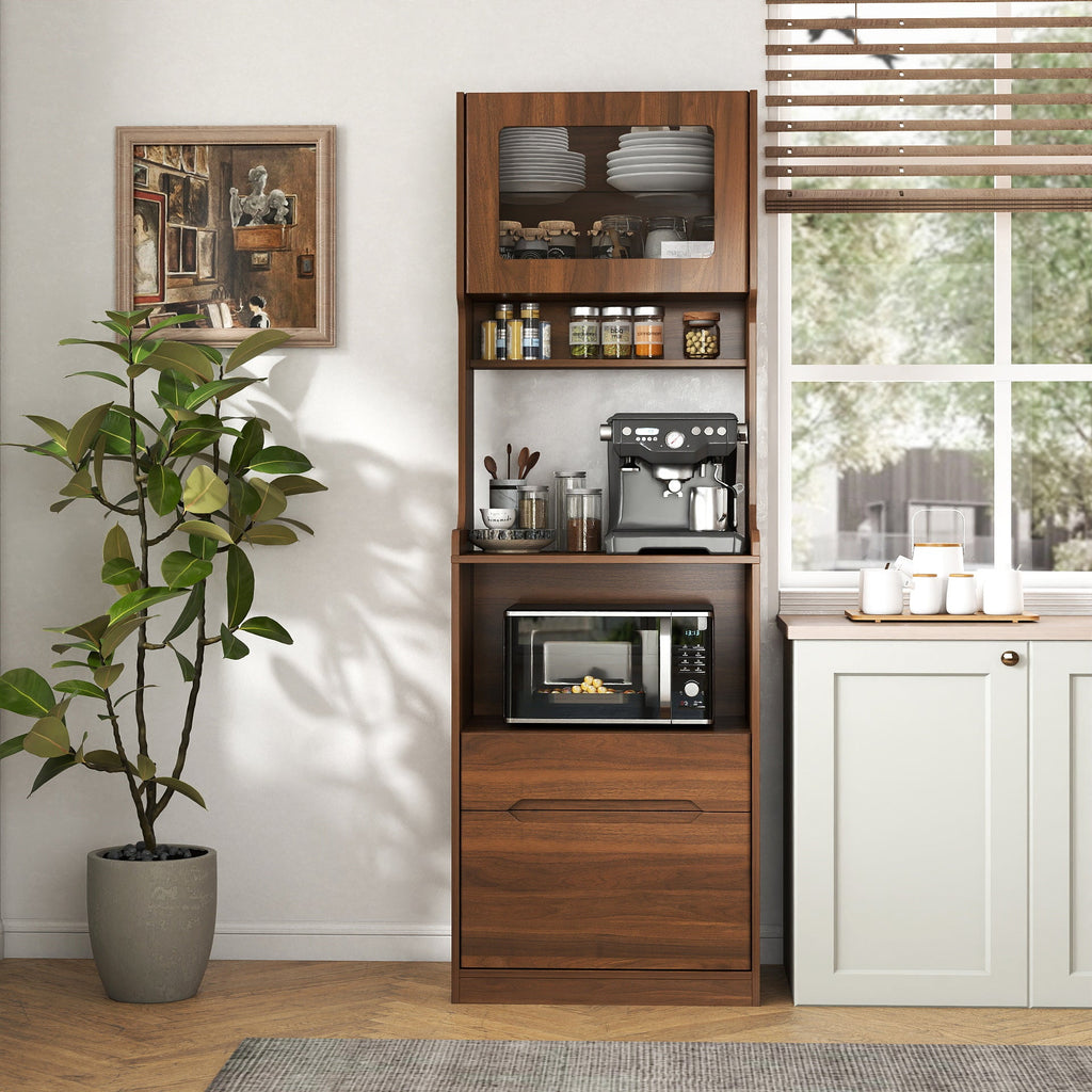 Farmhouse Kitchen Freestanding Buffet Sideboard Coffee Bar Cabinet