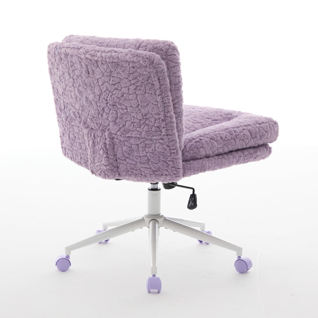 W26.4 inch Wider Artificial Rabbit Hair Home Office Chair