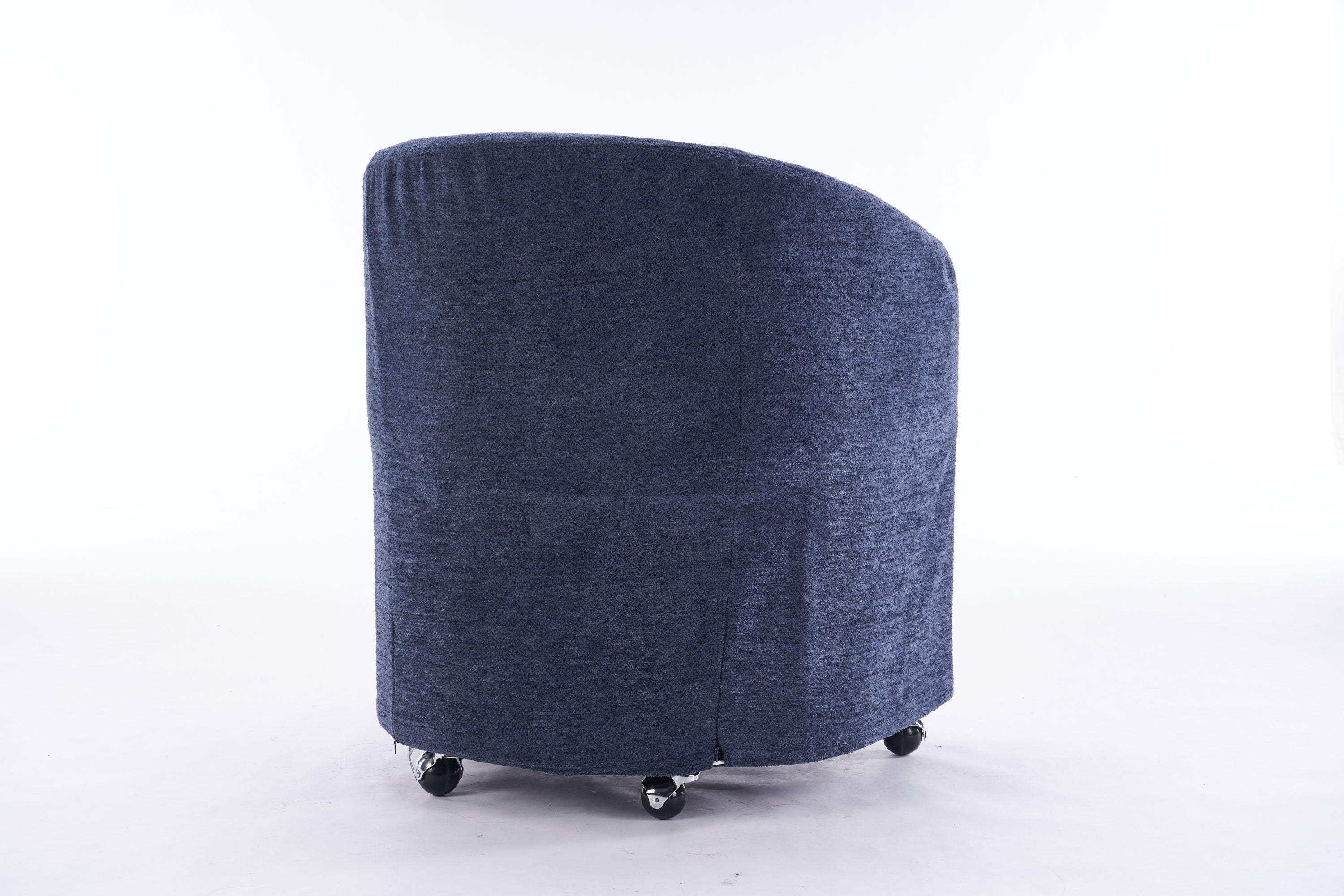 Modern Chenille Fabric Dining Armchair with Back Cushion