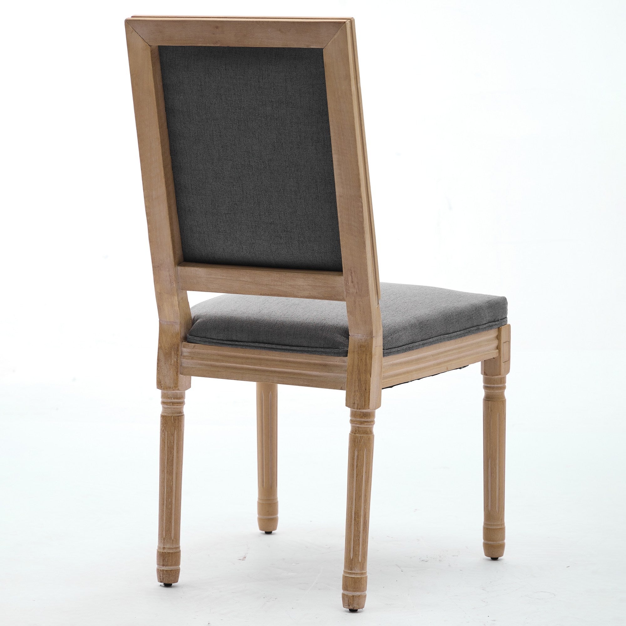 French Louis Dining Chairs with Square Backrest (Set of 2)