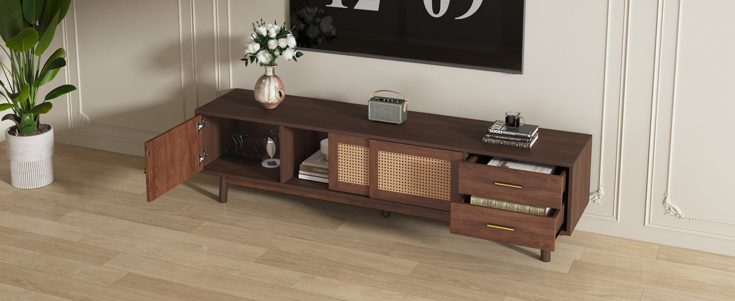 Mid Century Modern TV Stand for 80' TVs