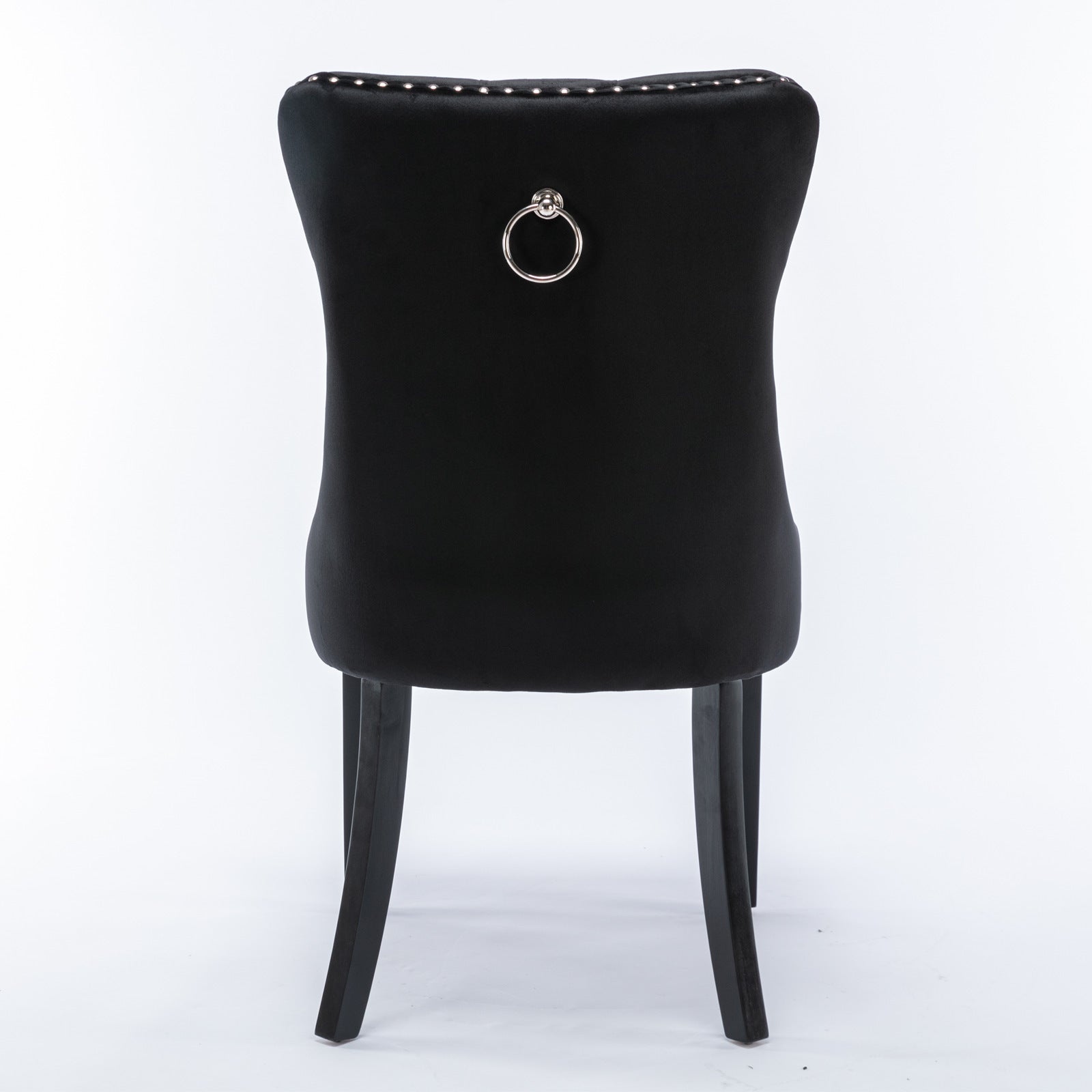 Modern High-end Tufted Solid Wood Velvet Dining Chair(Set of 2)