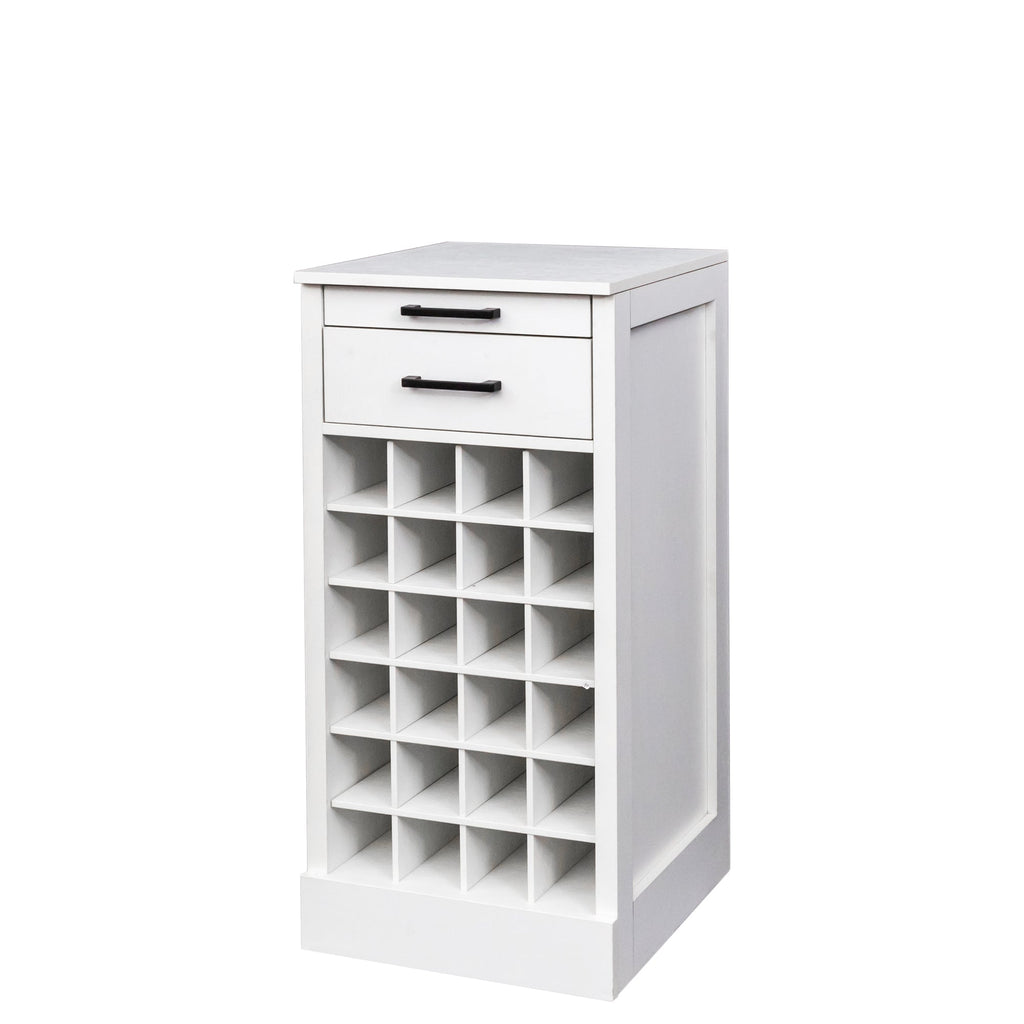 White Modular Wine Buffet Cabinet