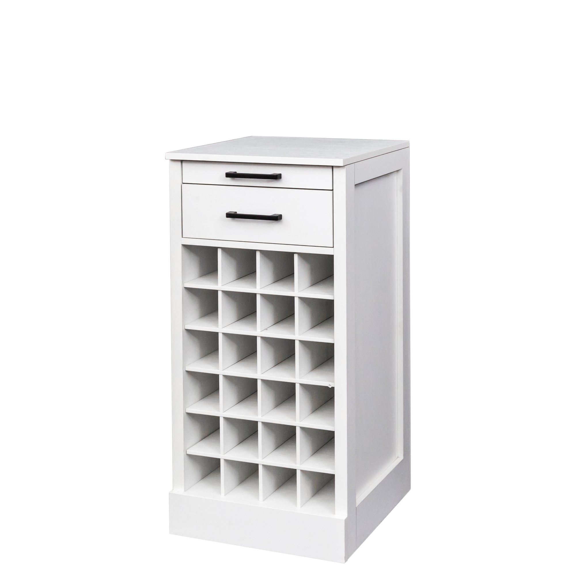 White Modular Wine Buffet Cabinet