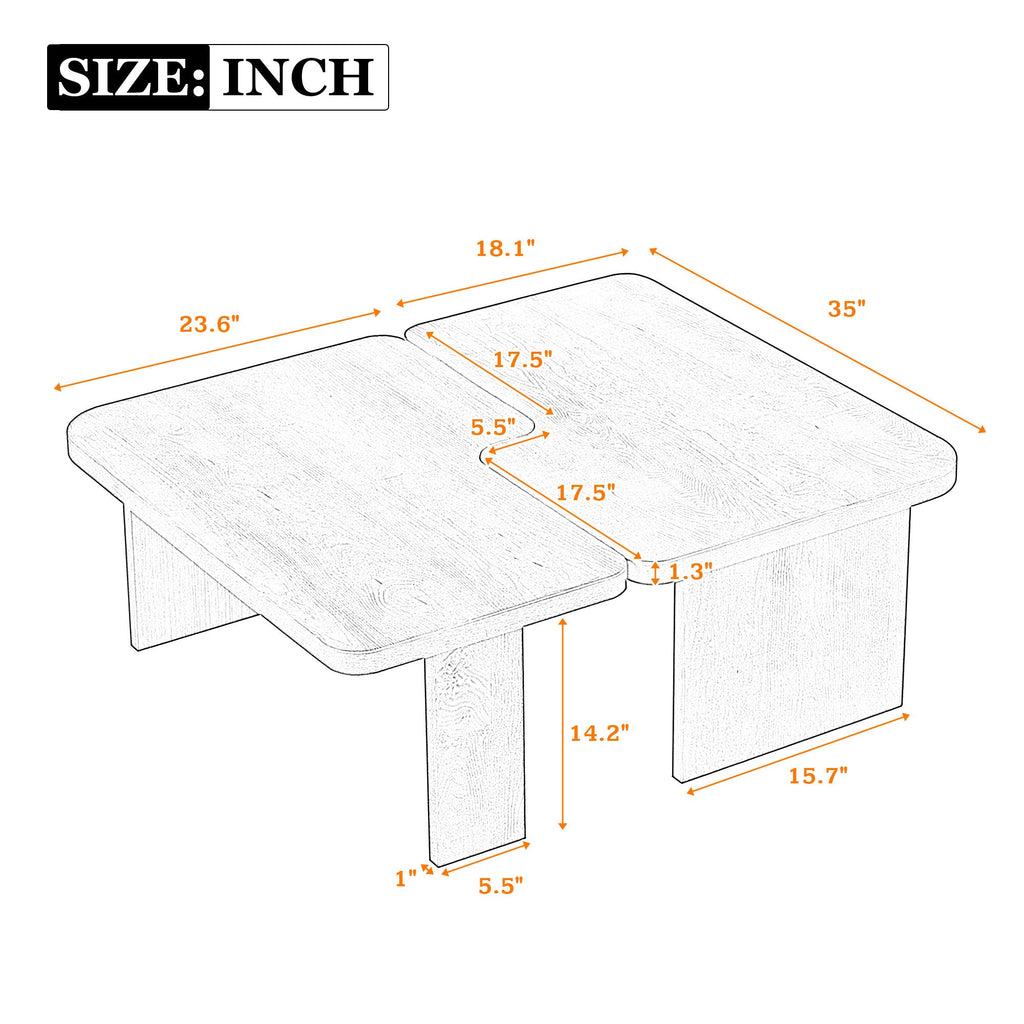 Modern Minimalist Coffee Table Set for Living Room