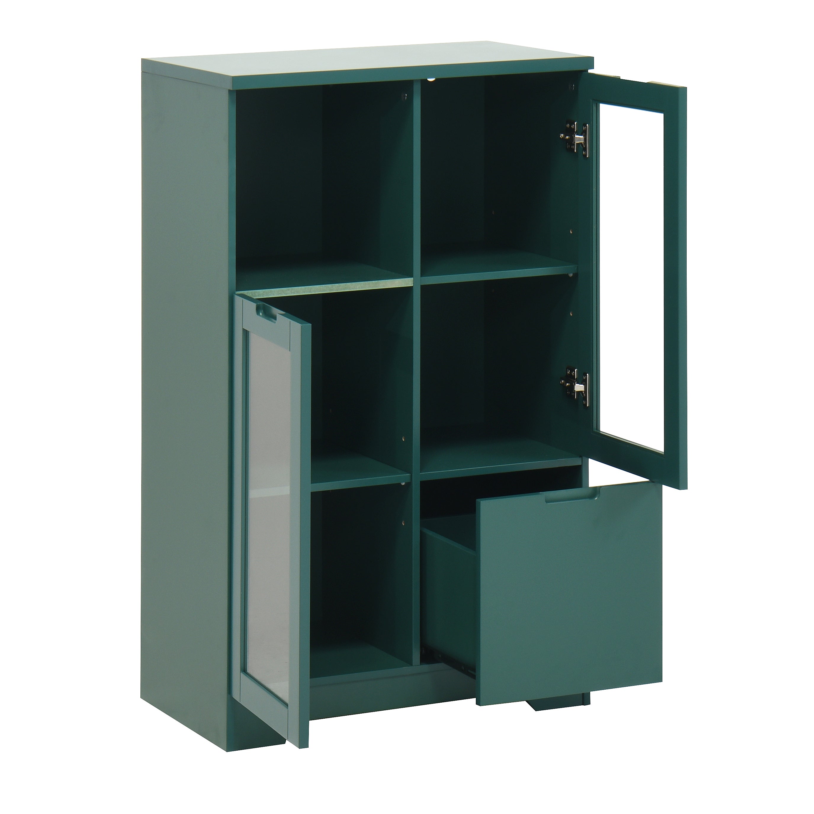 MDF Painted Cabinet with Glass Doors