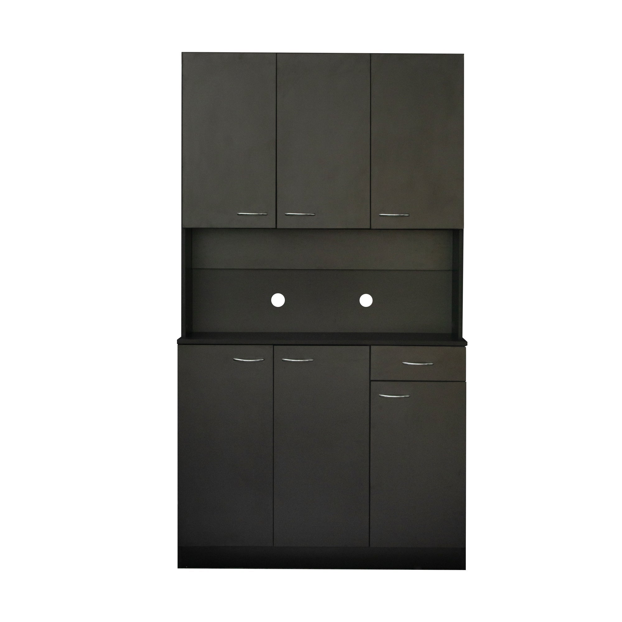 70.87' Tall White Kitchen Cabinet with 6-Doors