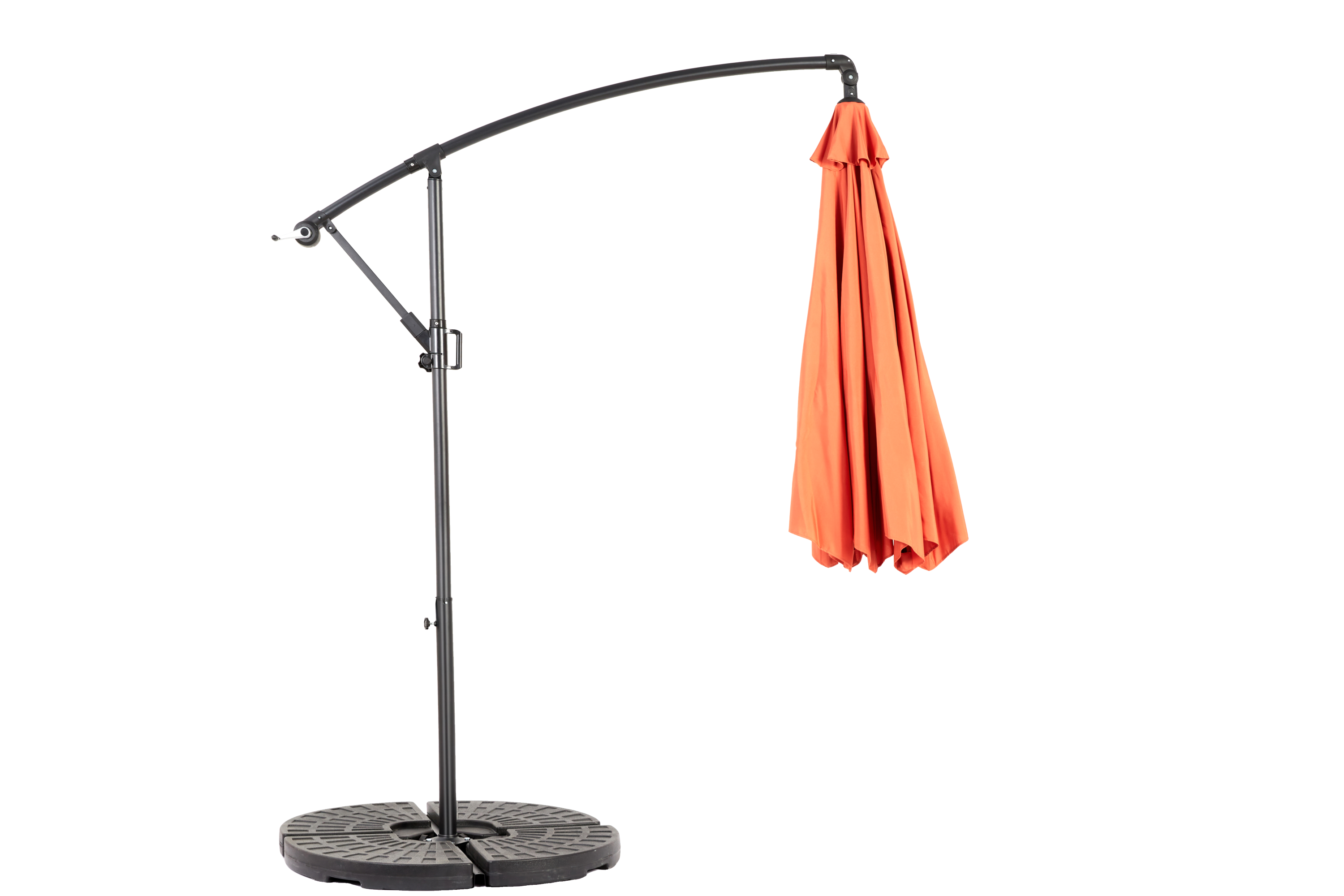10ft Offset Patio Umbrella w/Tilt & Polyester Shade & 8 Ribs – No Base