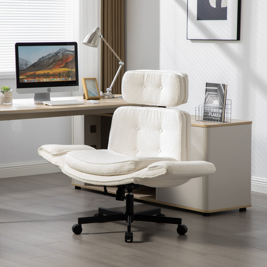Pet Friendly Criss Cross Chair Swivel Task Office Chairs with Wide Seat