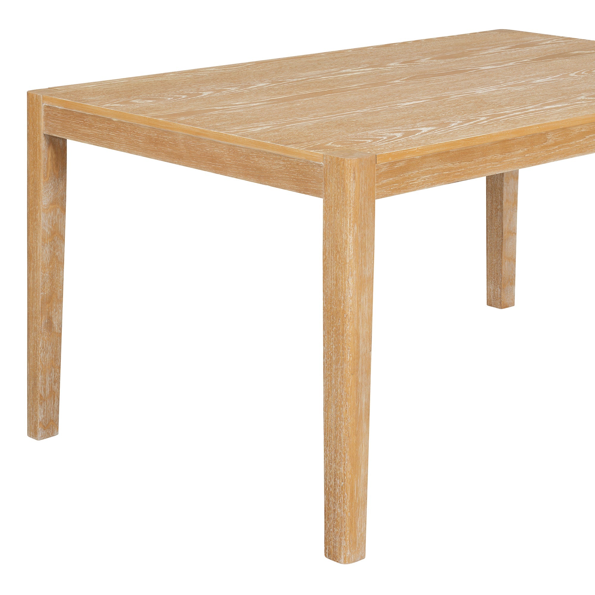 7-Piece Retro Rectangular Wood Dining Table Set