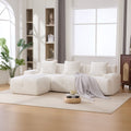 Oversized Boneless Convertible Cloud Couch with Movable Ottoman
