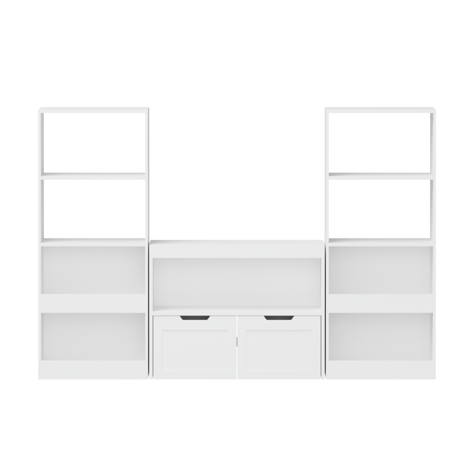 Toy Storage Cabinet  with Large Drawers and Open Shelves