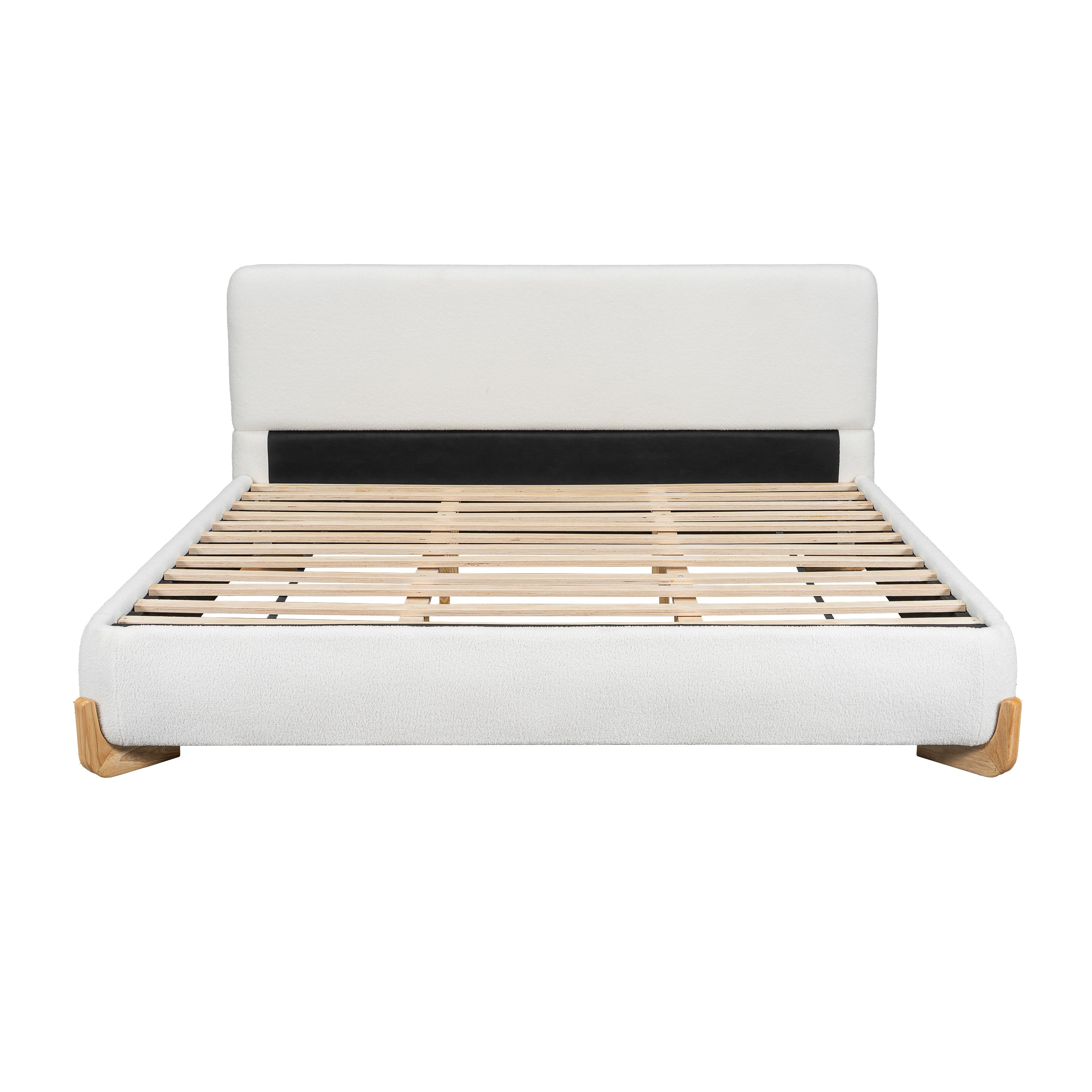 Elegant Boucle Upholstered Bed