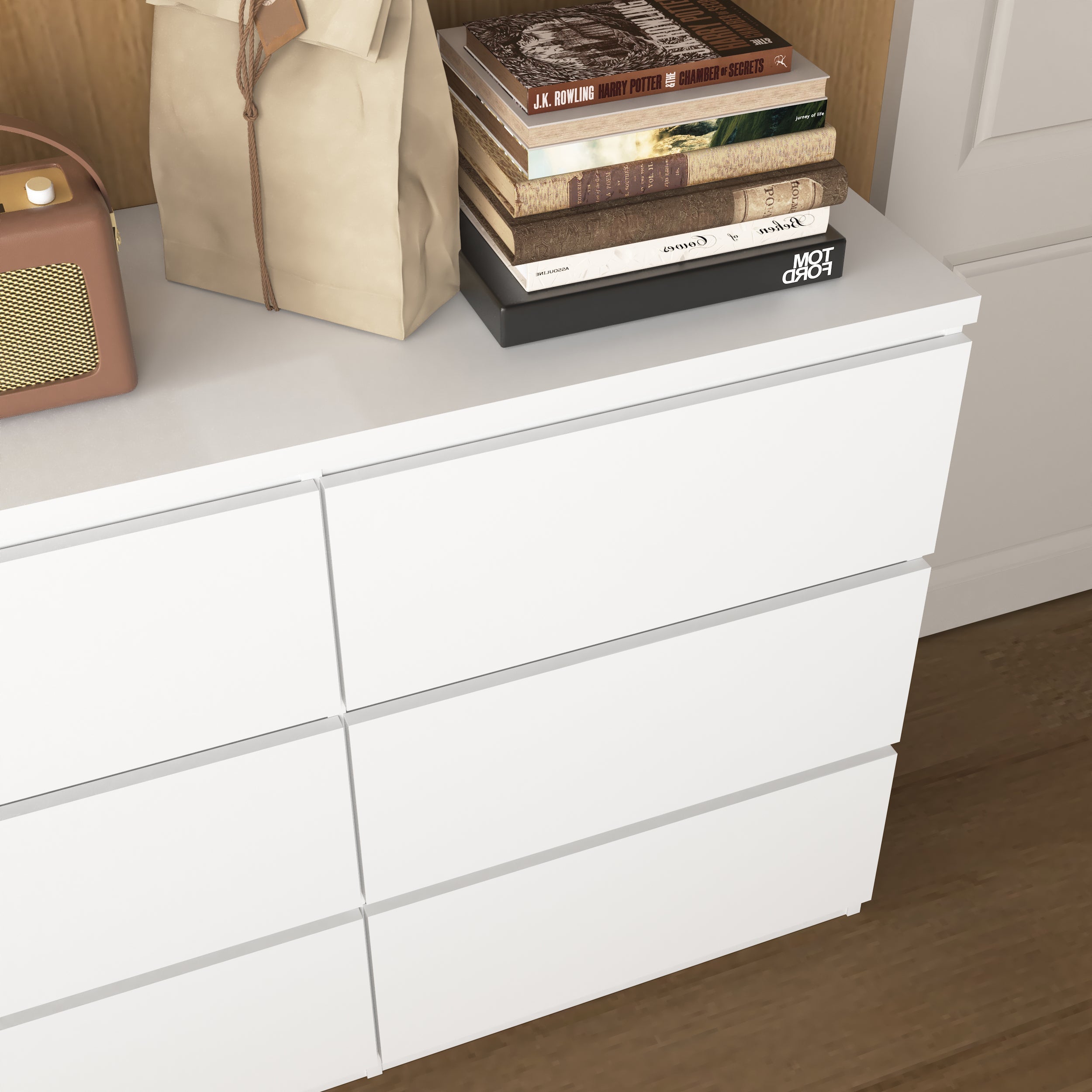 White 9 Drawer Cabinet for Bedroom