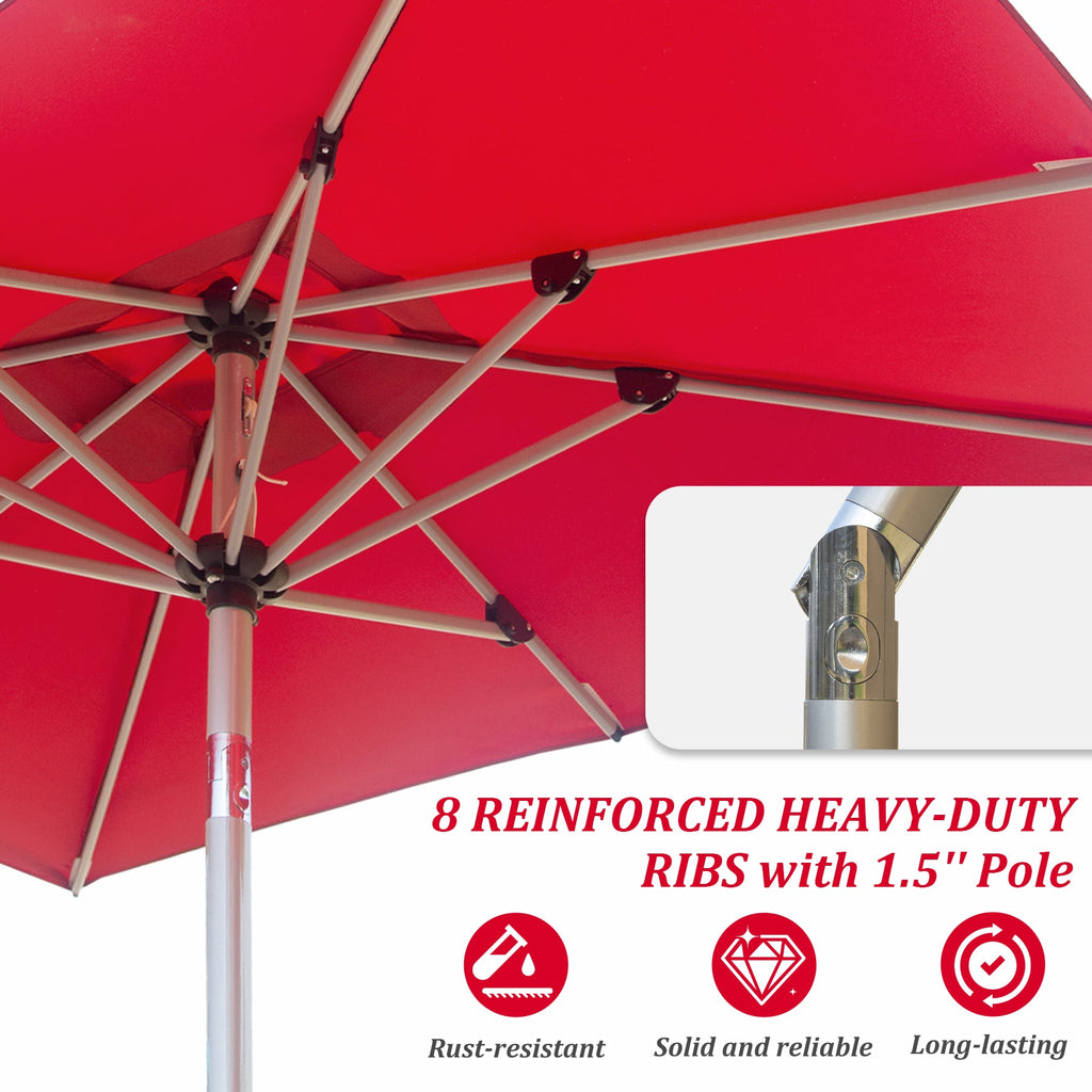 10ft Rectangle Patio Umbrella with Crank Lift and Tilt Function (Base Not Included)