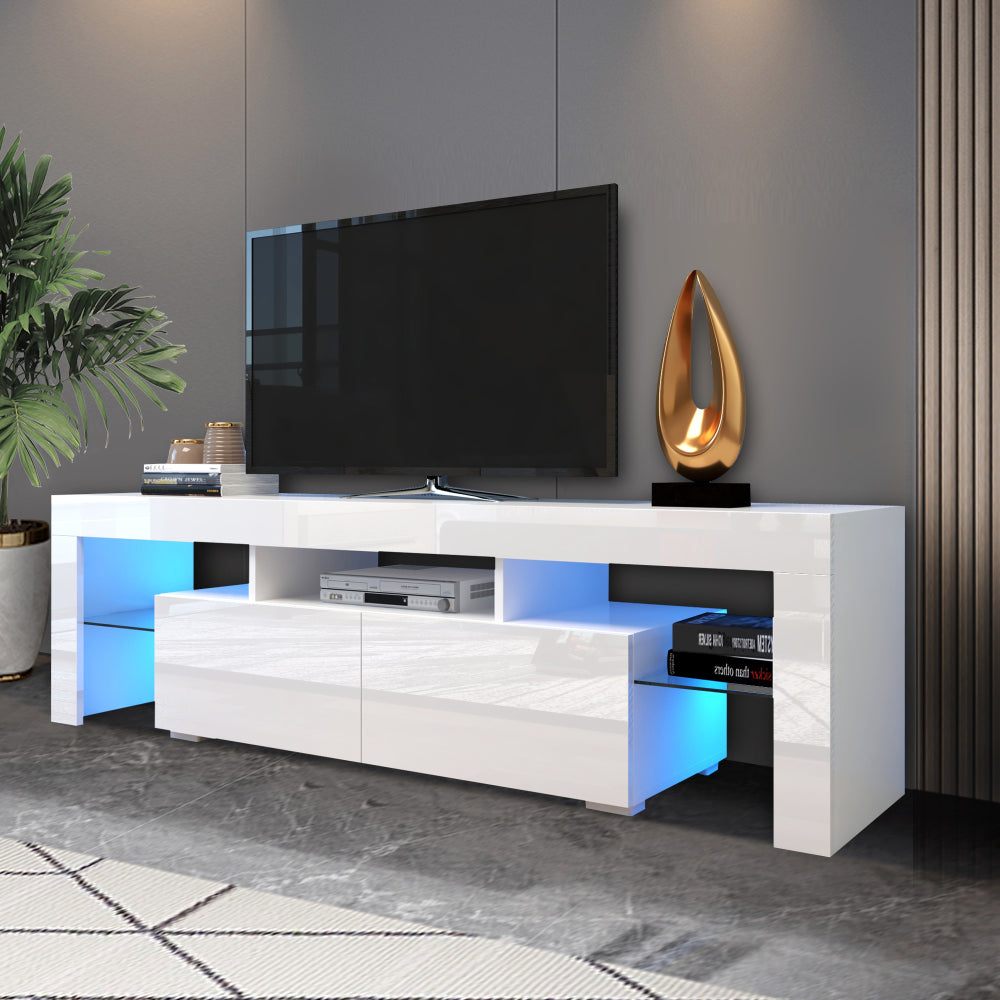 Modern Remote Control 20 Colors LED Lights TV Stand