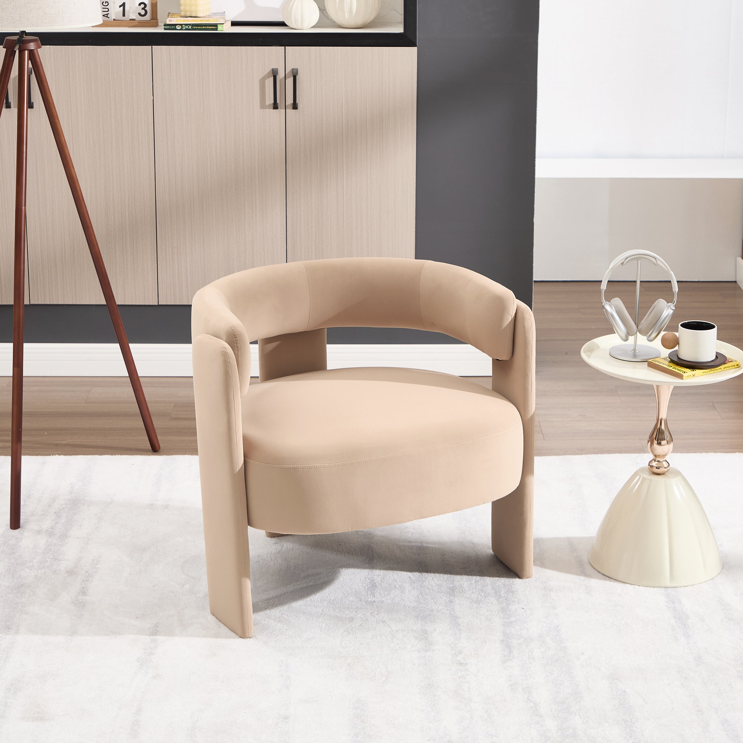 Mid-Century Velvet Comfy Single Sofa Accent Chair