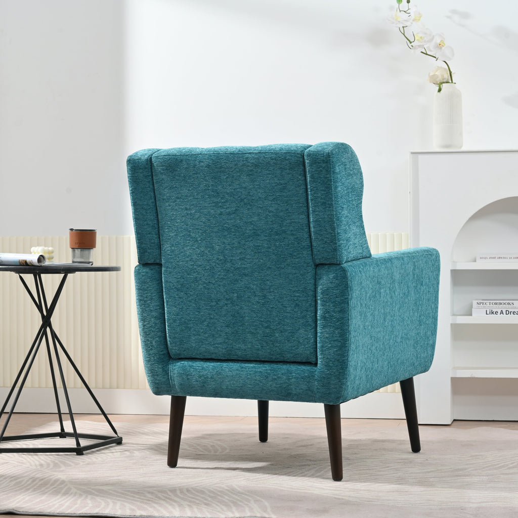 Mid-Century Chenille Accent Chair – Comfy Reading Chair with Lounge Style