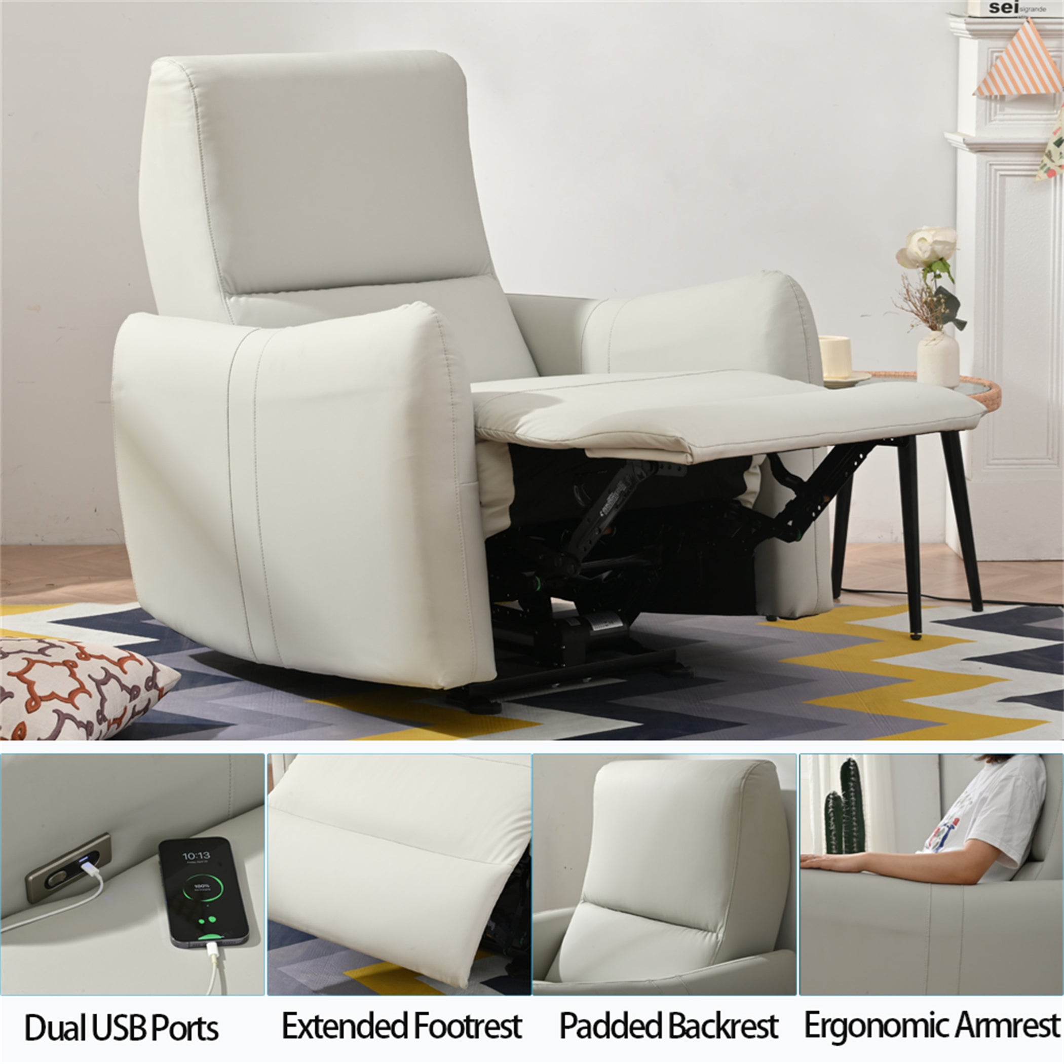 Wall Hugger Power Recliner Chair