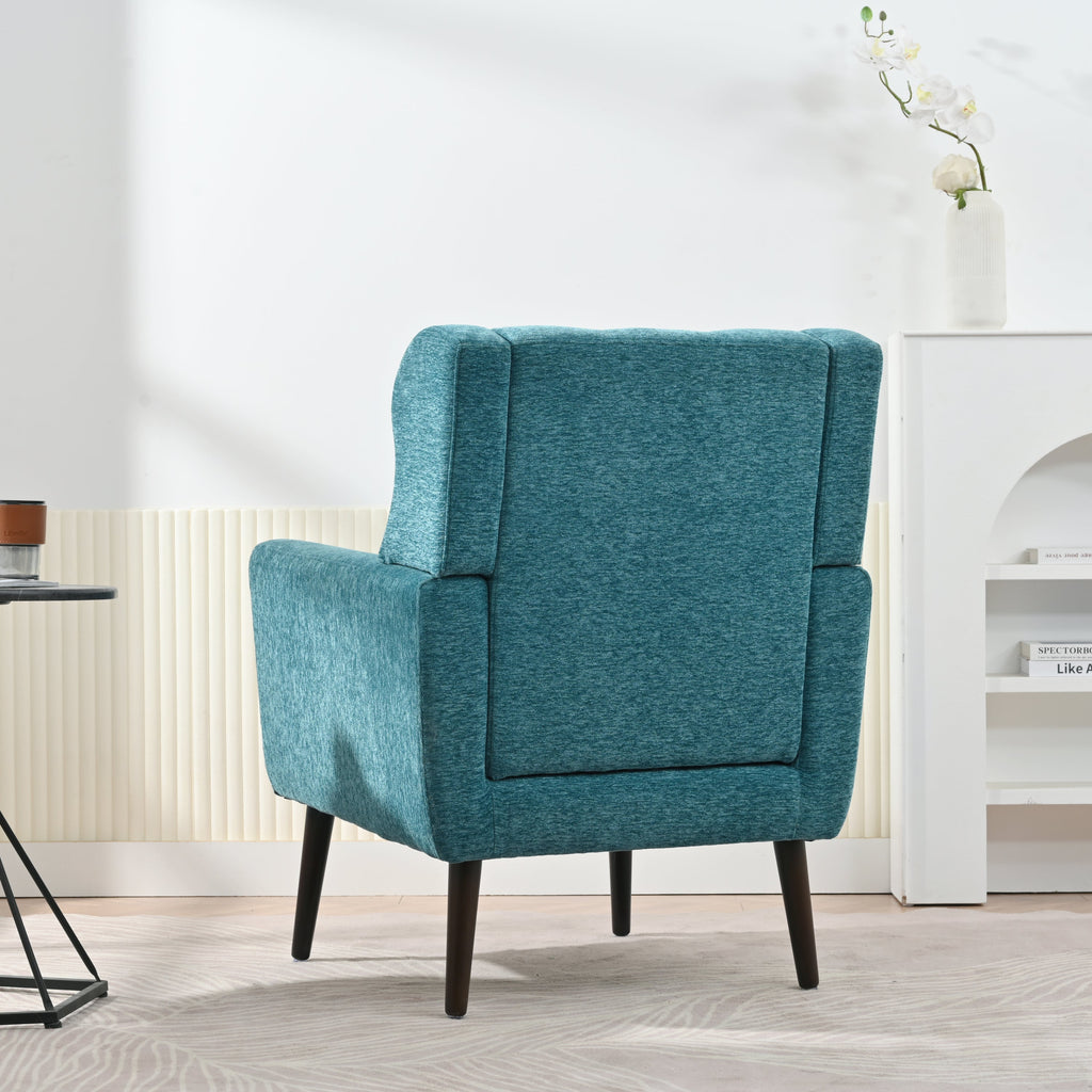 Mid-Century Chenille Accent Chair – Comfy Reading Chair with Lounge Style