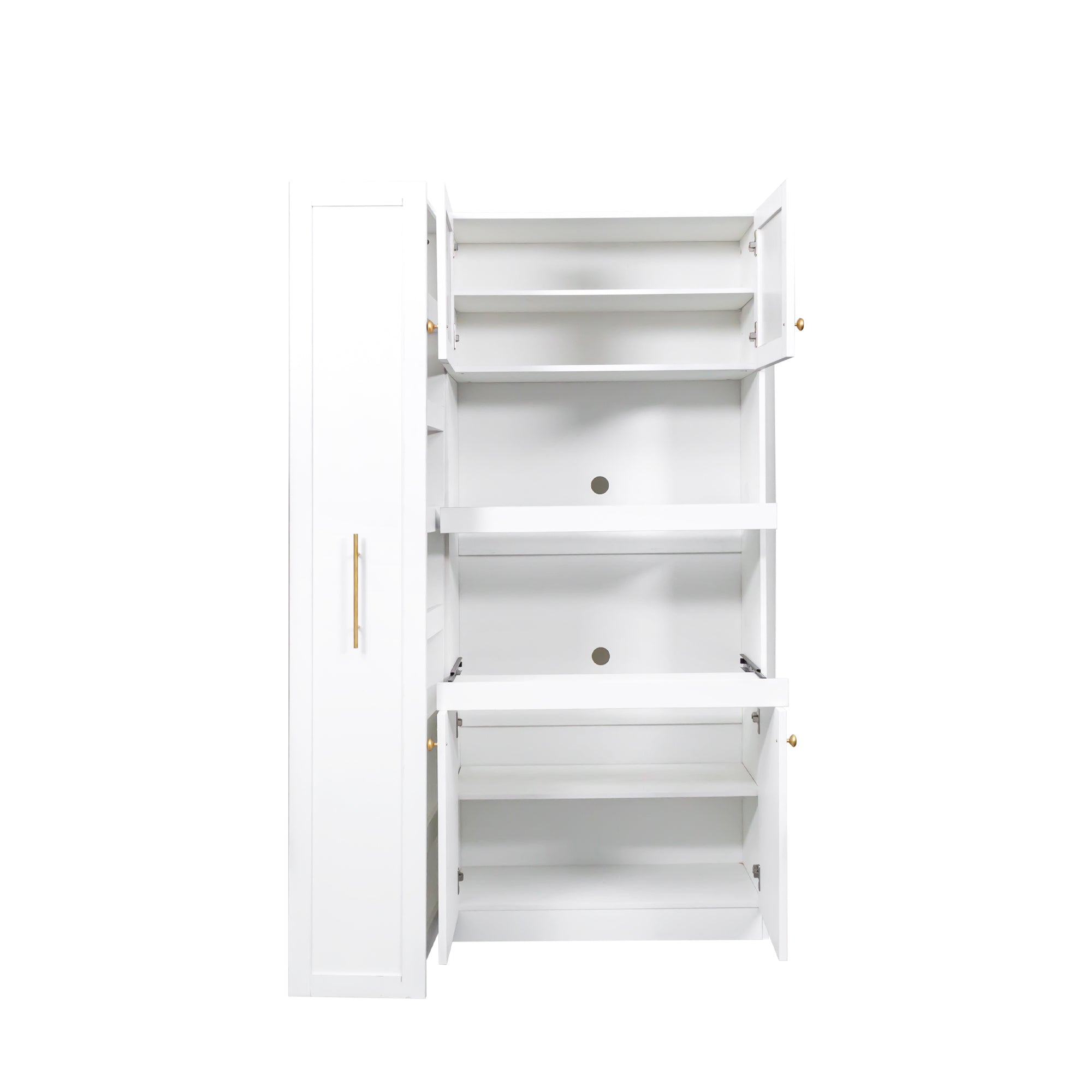 Farmhouse Pantry Organizers Cabinet with 4 Doors