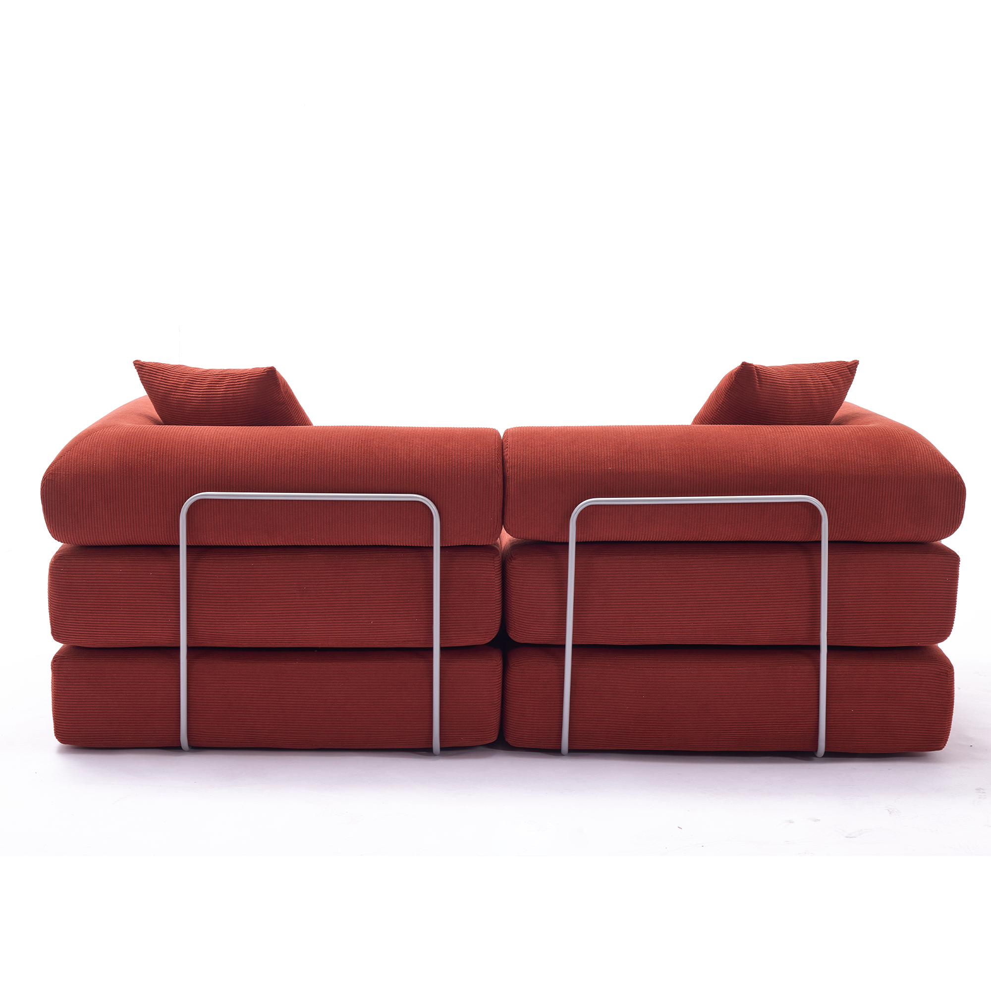 2 Seat Convertible Couch Folding Mattress Couch Sofa Bed