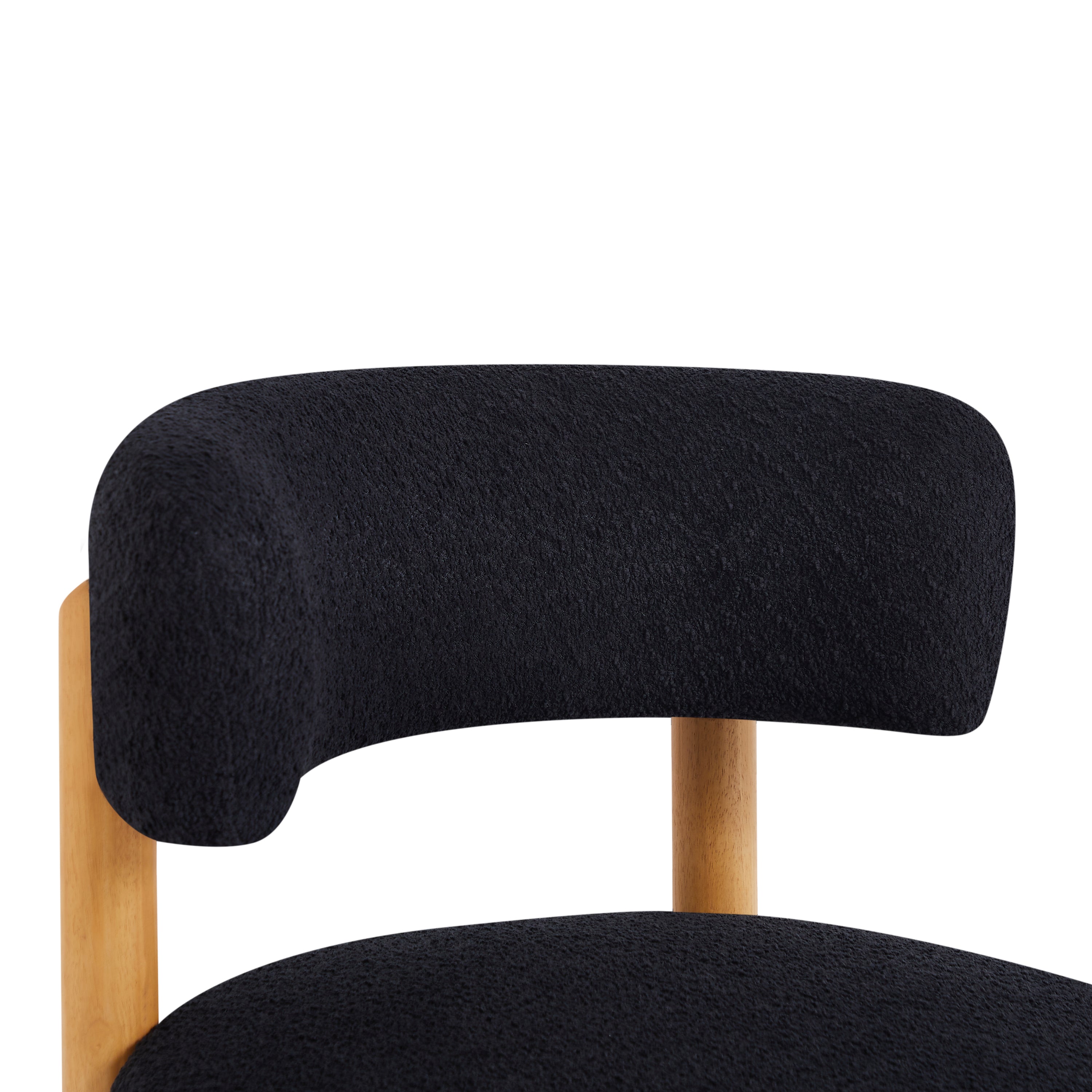 Modern Armless Chair with Wooden Base Featuring Thatched Roof Rod Design