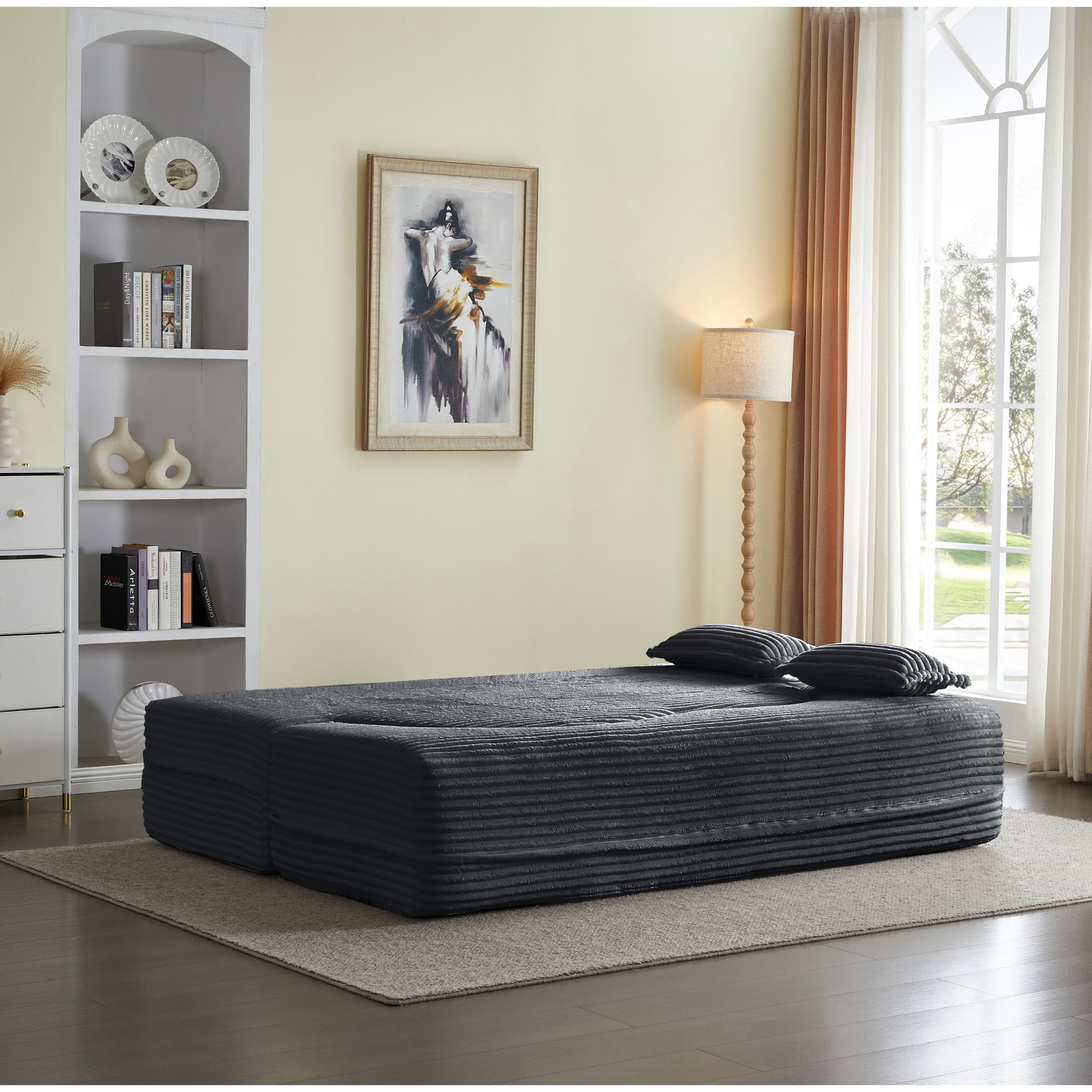Full Size Convertible Floor Sleeper Sofa Bed