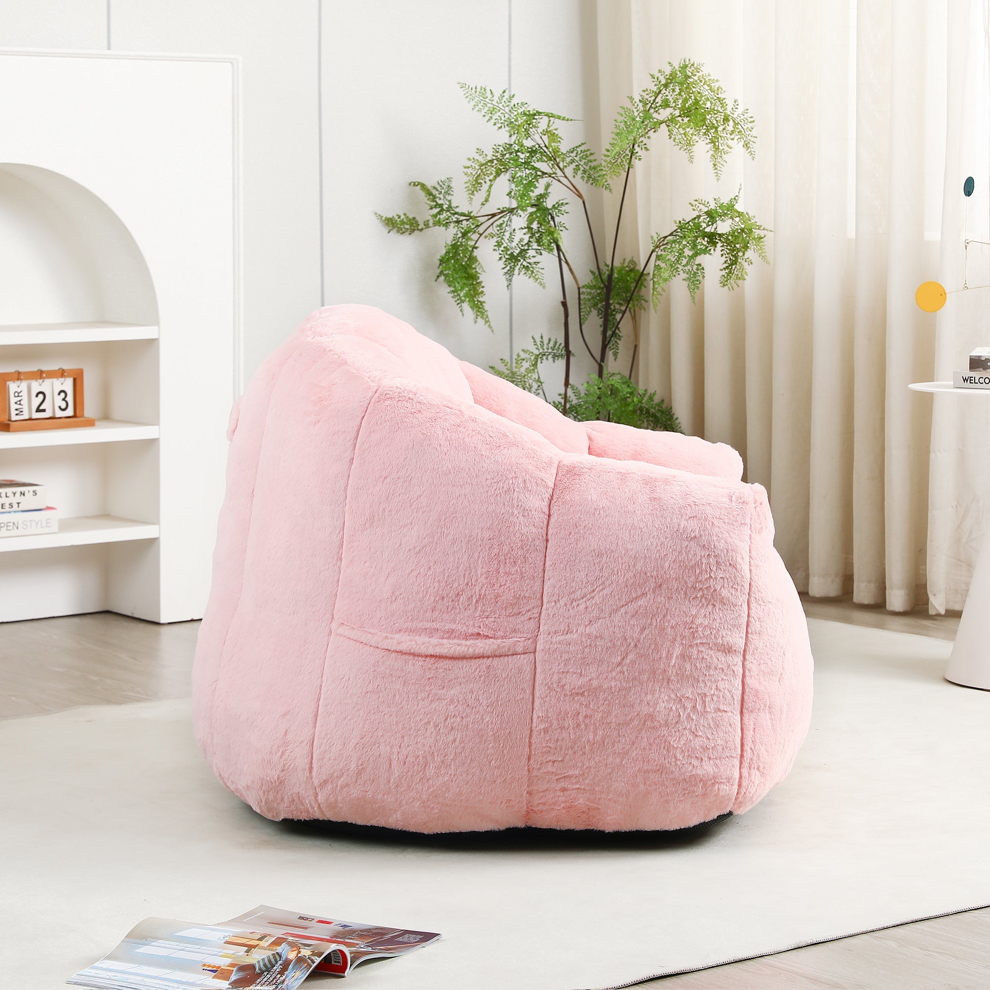 Bean Bag Sofa Chair with Armrests Stuffed
