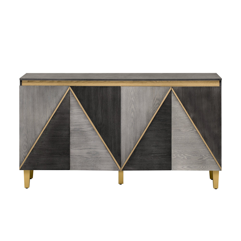 60' Retro Sideboard Cabinet with Adjustable Shelves