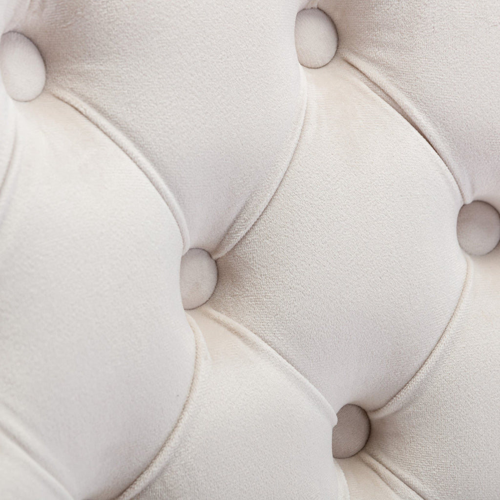 Modern Velvet Upholstered Tufted Button Home Office Chair