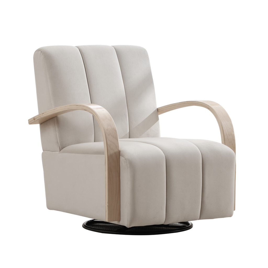 Modern Upholstered 360° Swivel Accent Chair