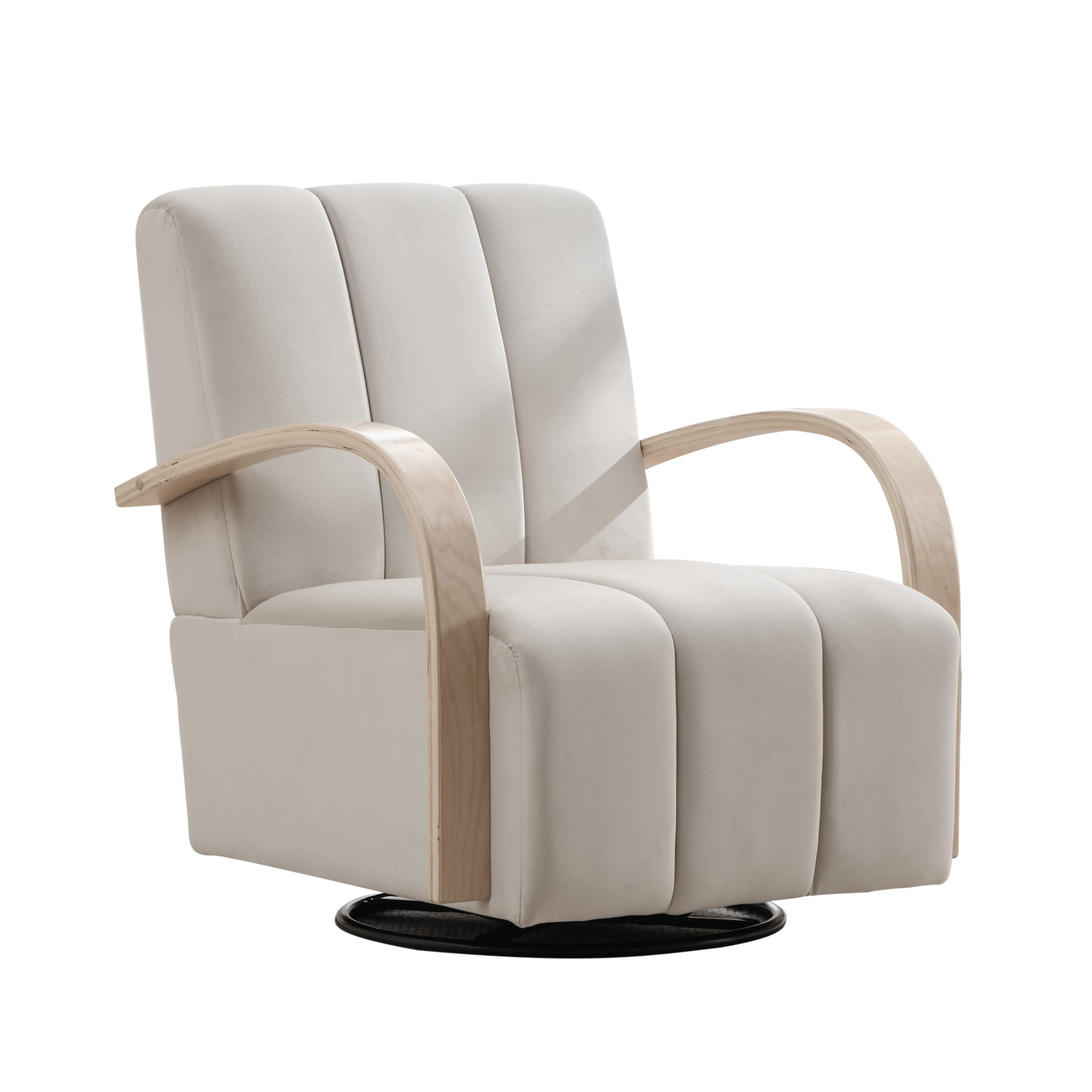 Modern Upholstered 360° Swivel Accent Chair