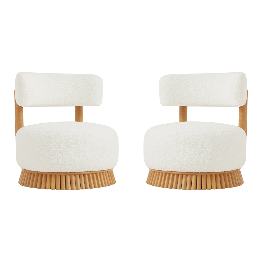Modern Armless Chair with Wooden Base Featuring Thatched Roof Rod Design