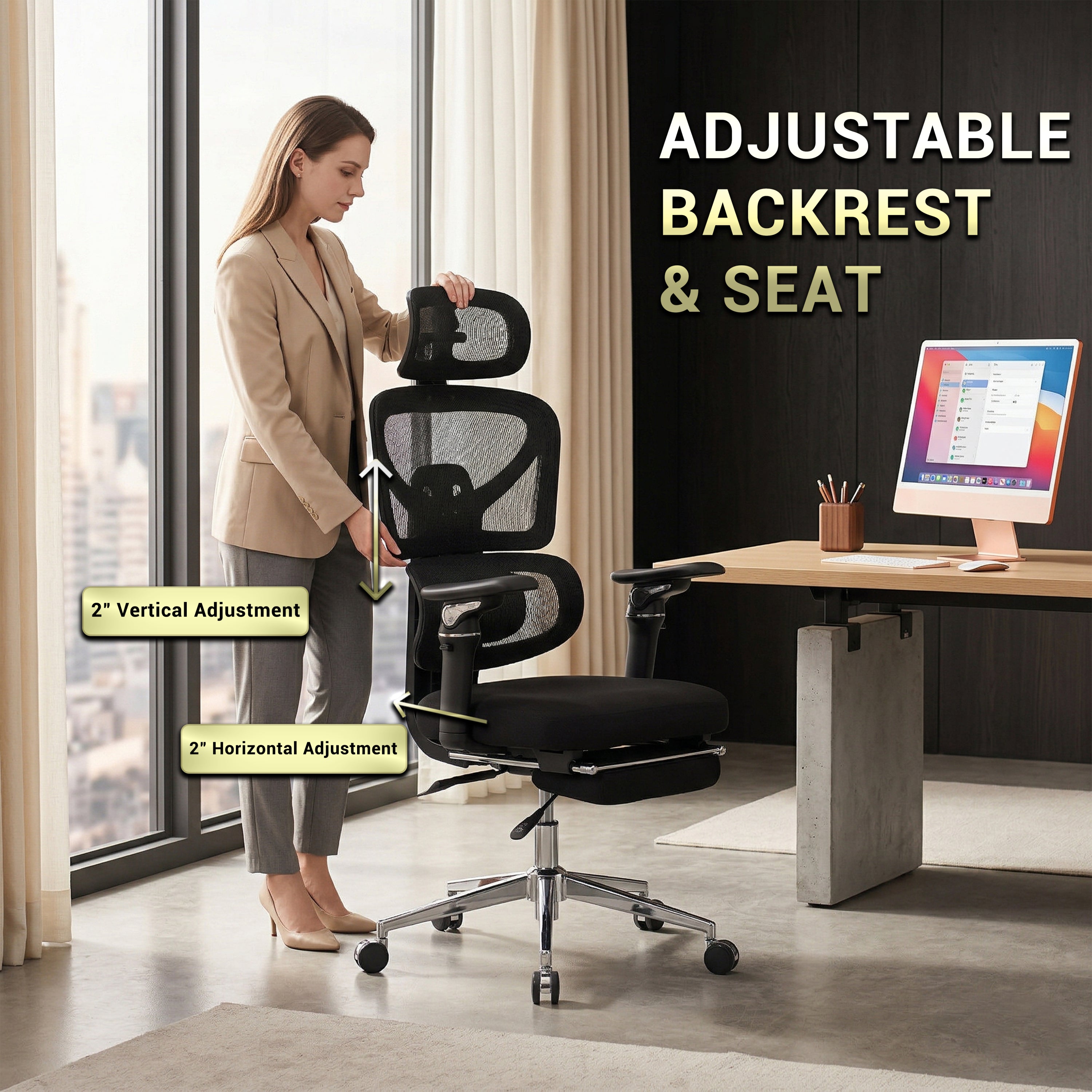 Ergonomic Office Chair with Massage Lumbar Support