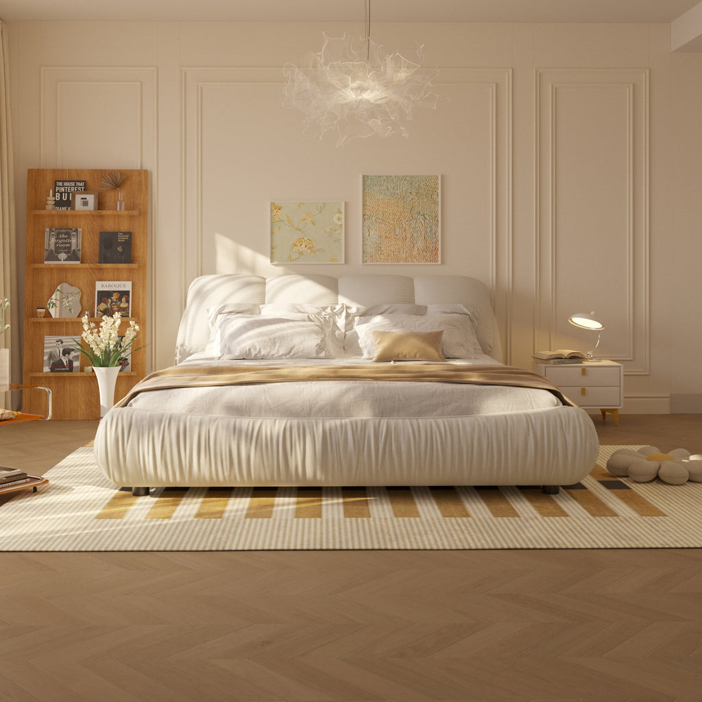 Queen Size Luxury Upholstered Platform Bed