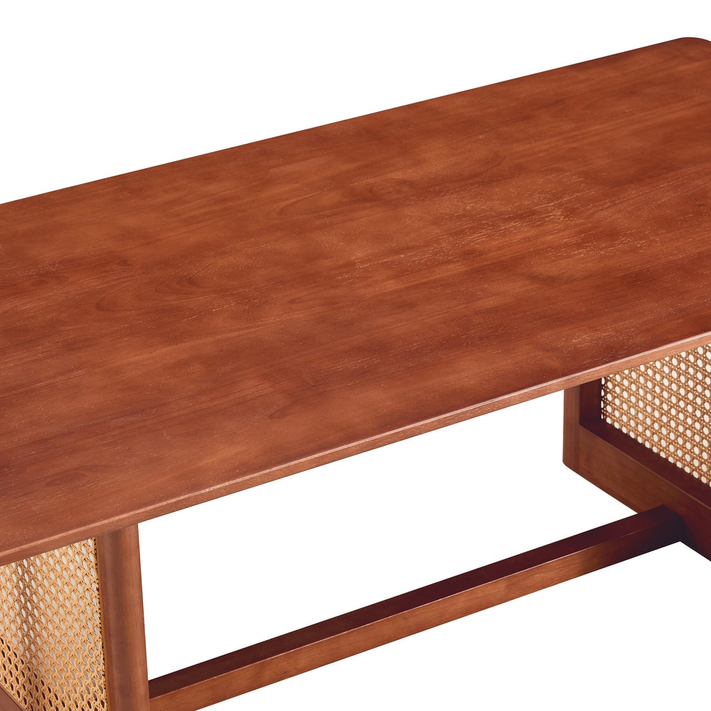 Chinese Style Rattan Solid Wood Coffee Low Table