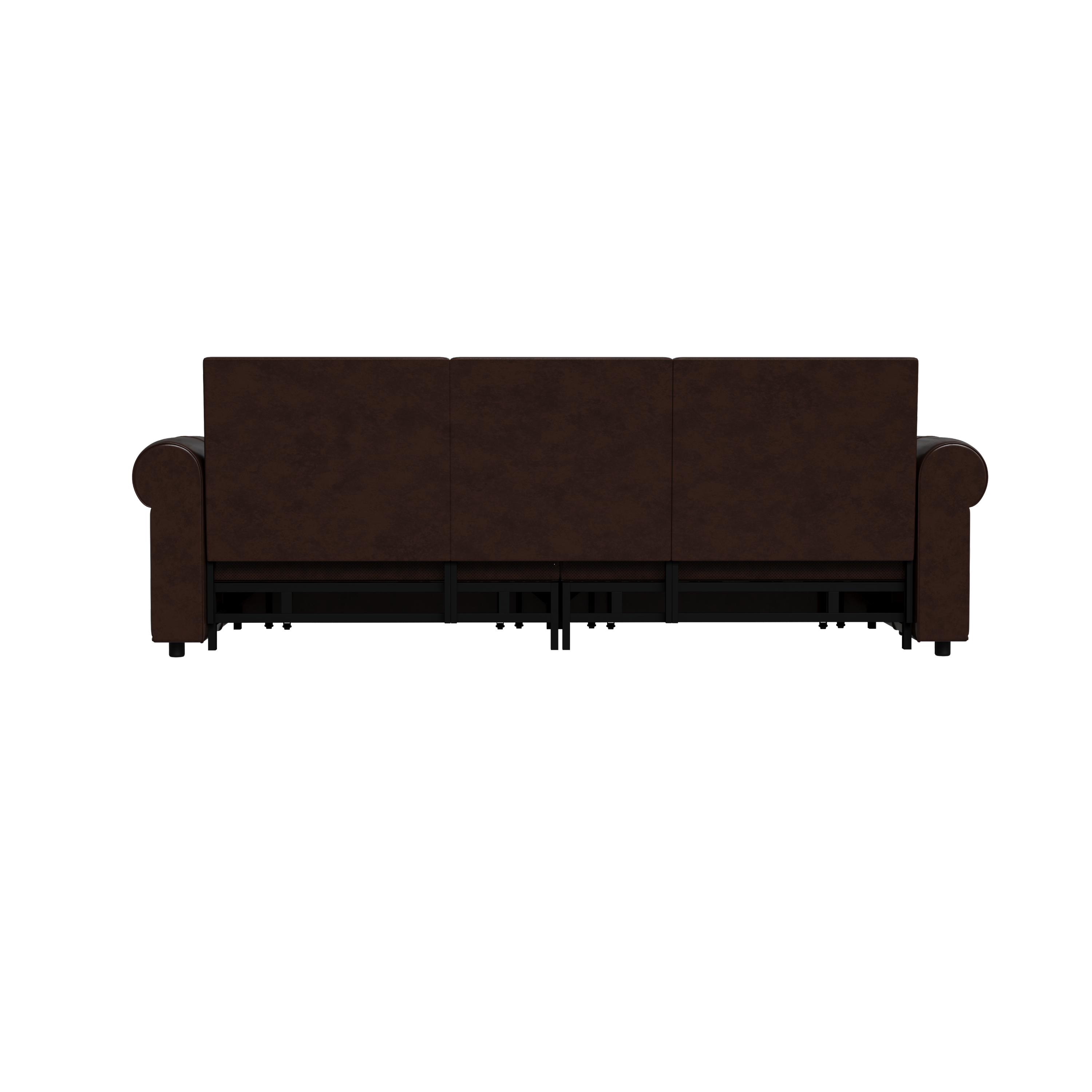 3-in-1 Faux Leather Convertible Sleeper Sofa Bed