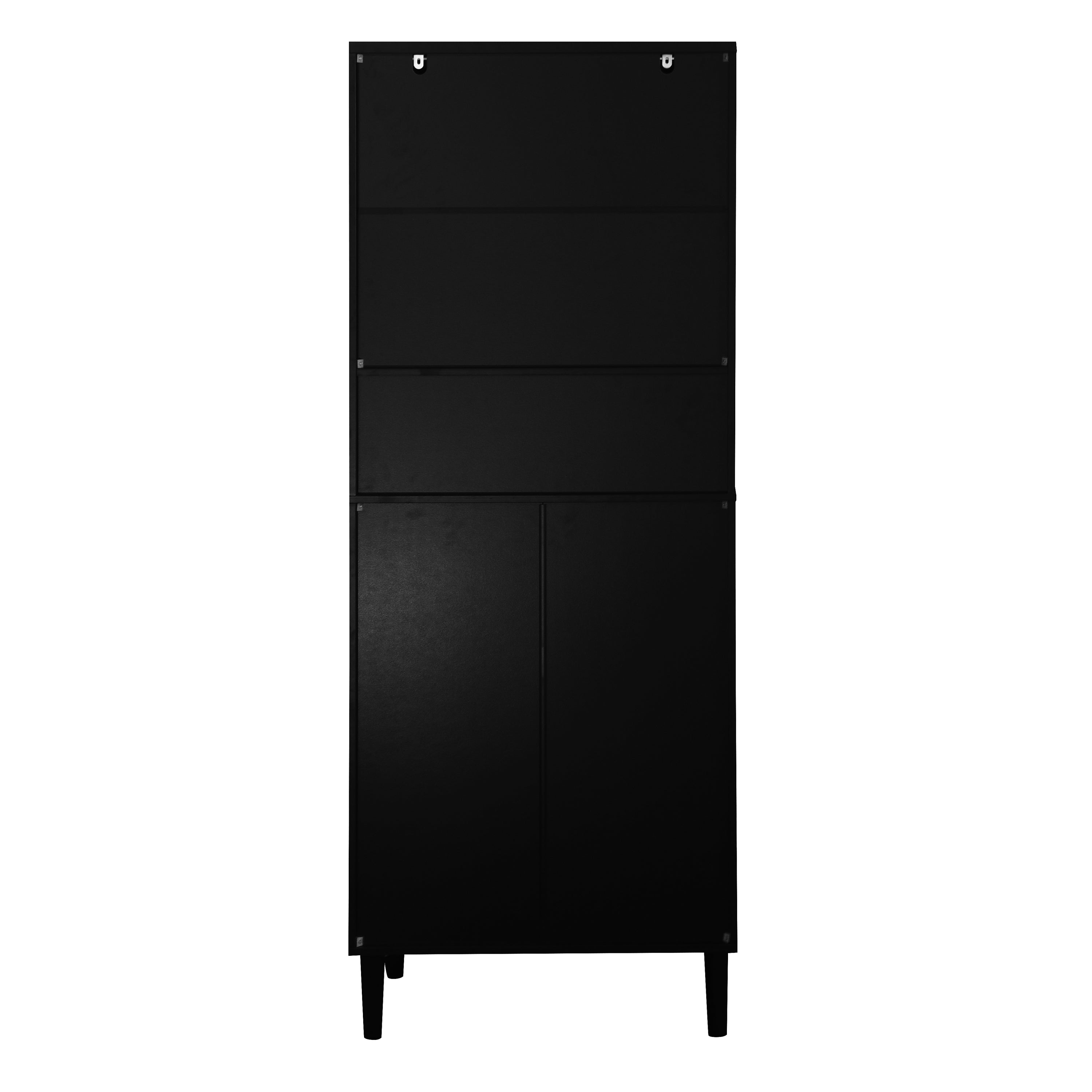 Tempered Glass Door Tall Storage Bookcase