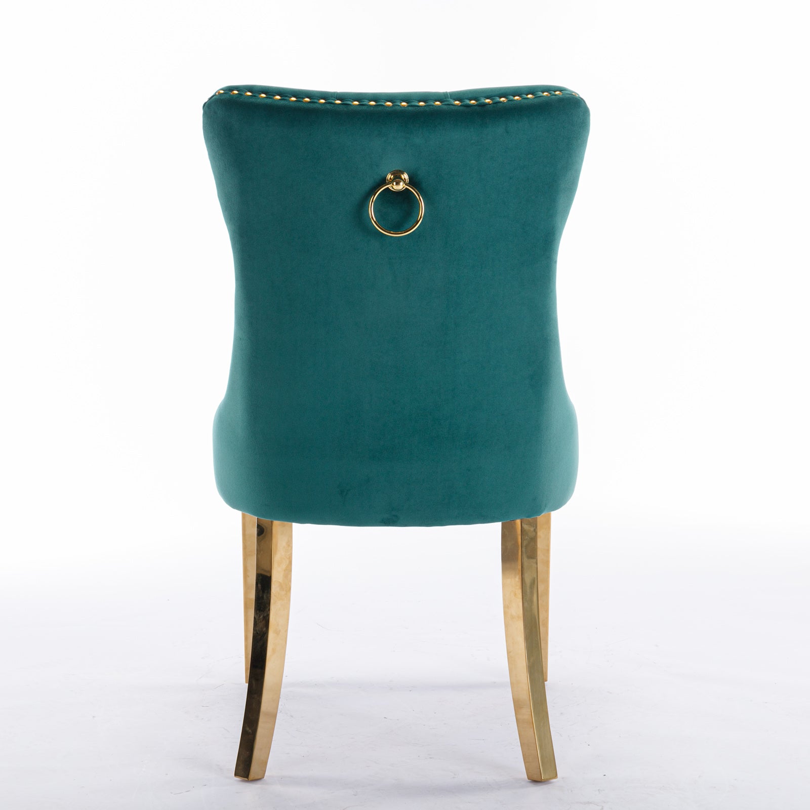 Modern High-end Tufted Solid Wood Velvet Dining Chairs (Set of 2)